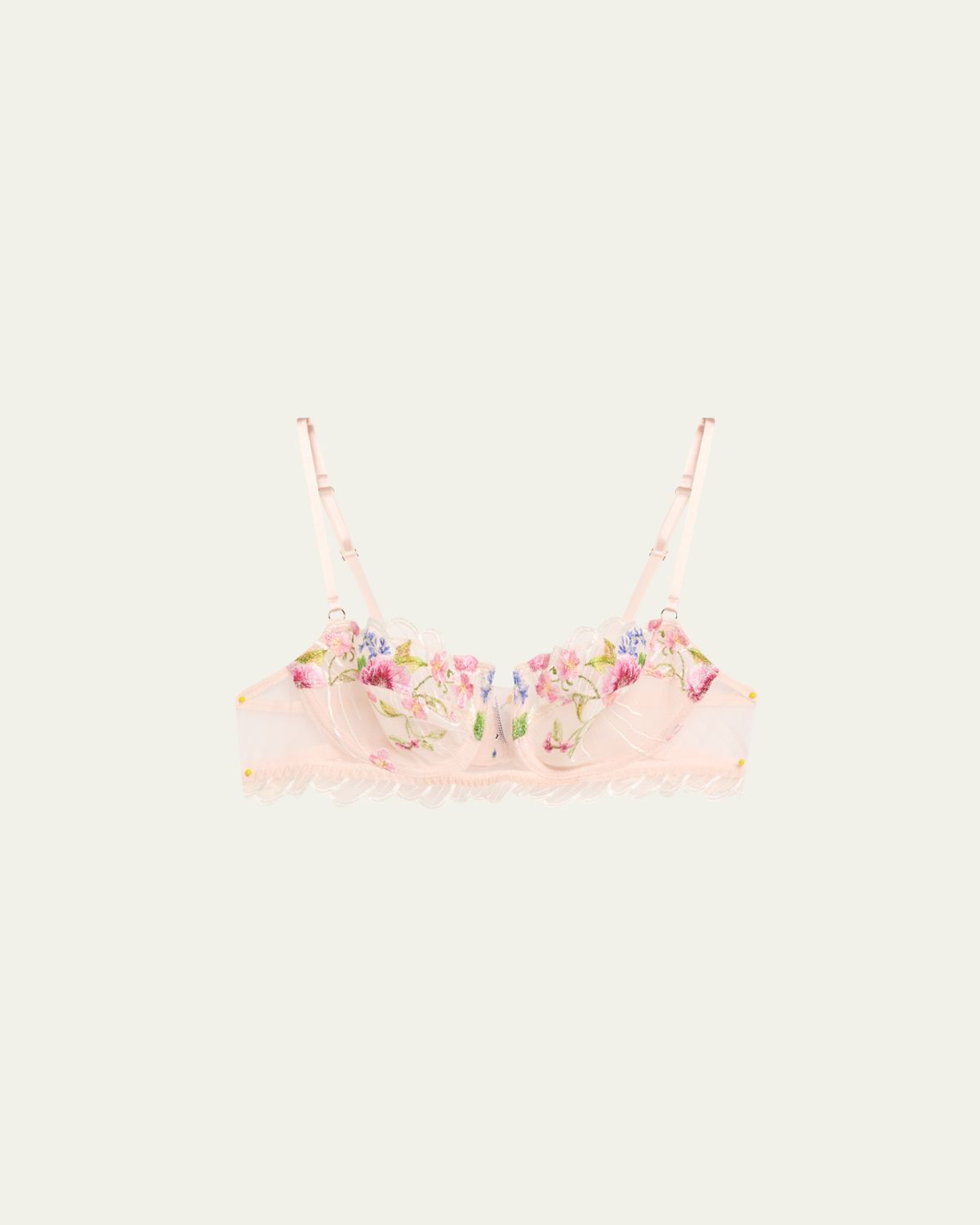 Lise Charmel Libertine en Fleurs Embroidered Tulle Demi Bra | Thumbnail 3