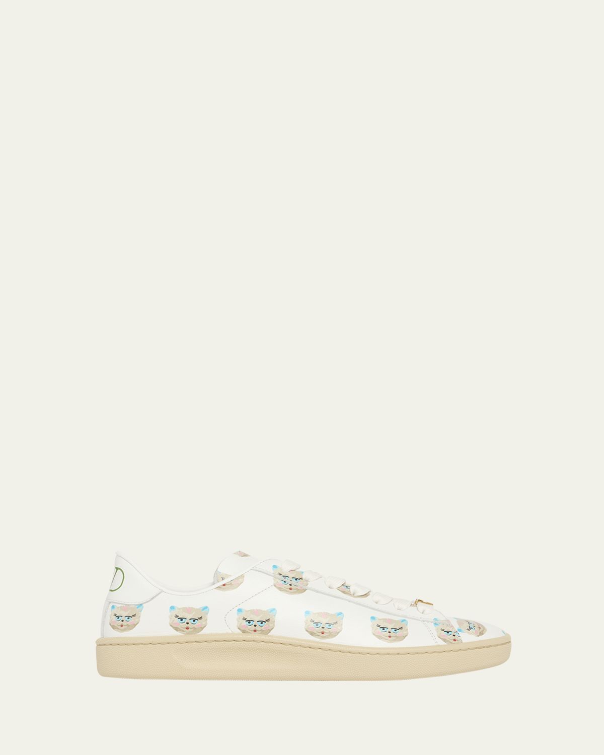 Valentino Garavani Royco VLogo Cat-Print Leather Sneakers