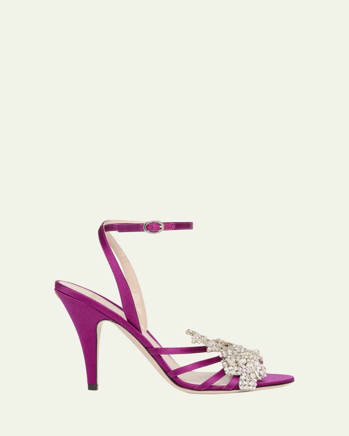 Valentino Garavani Ladycrush Strass Flower Ankle-Strap Sandals