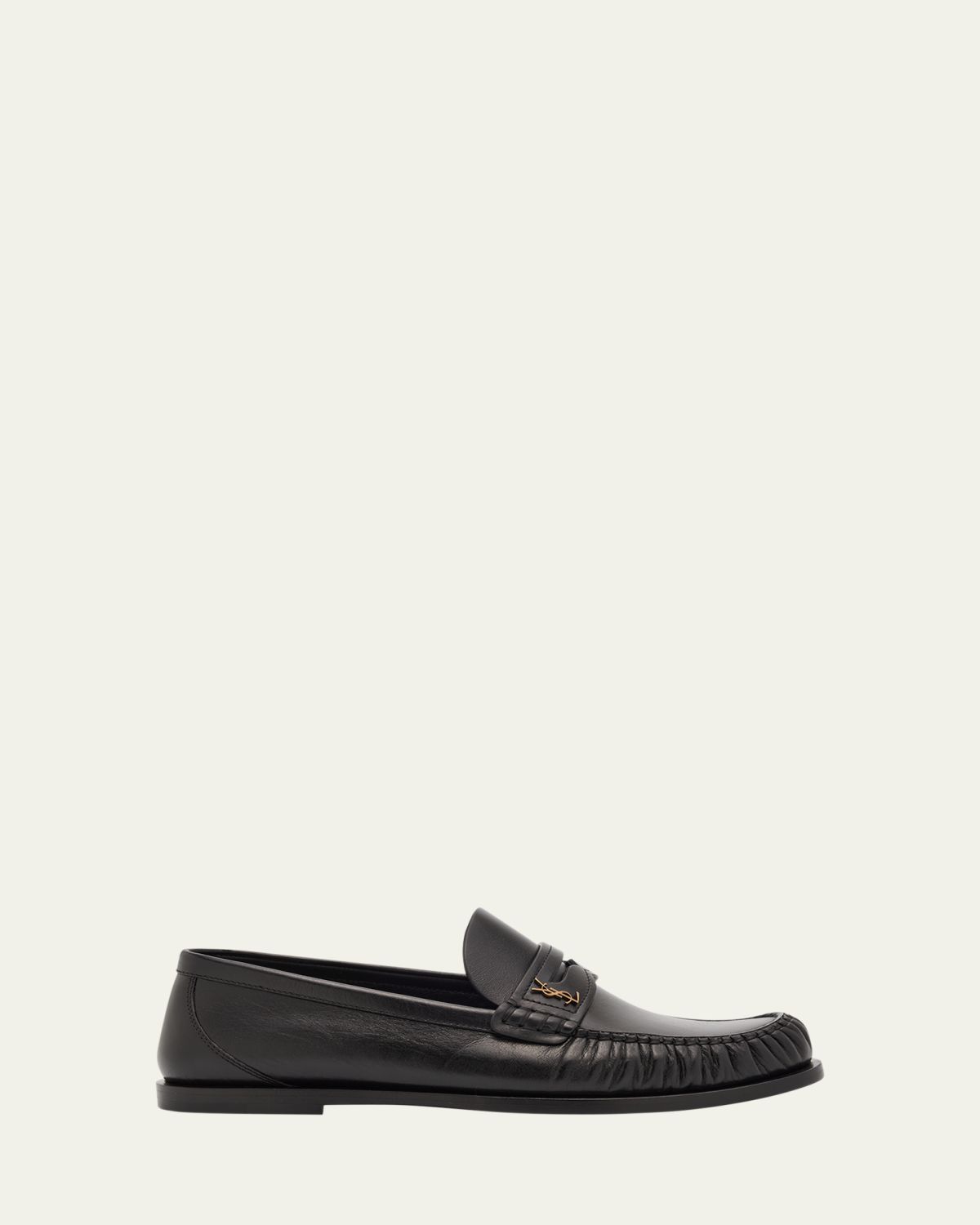 Saint Laurent Leather YSL Classic Penny Loafers | Thumbnail 10