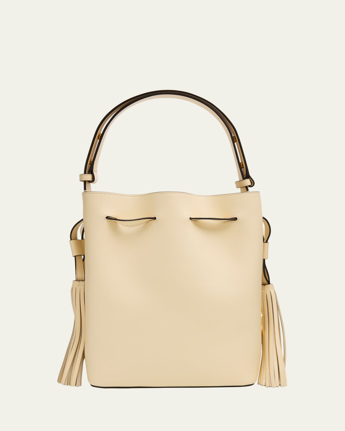 Valentino Garavani So Seau Tassel Leather Bucket Bag