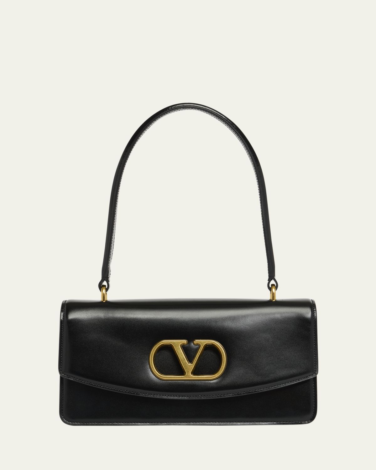 Valentino Garavani Vain VLOGO Leather Top-Handle Bag