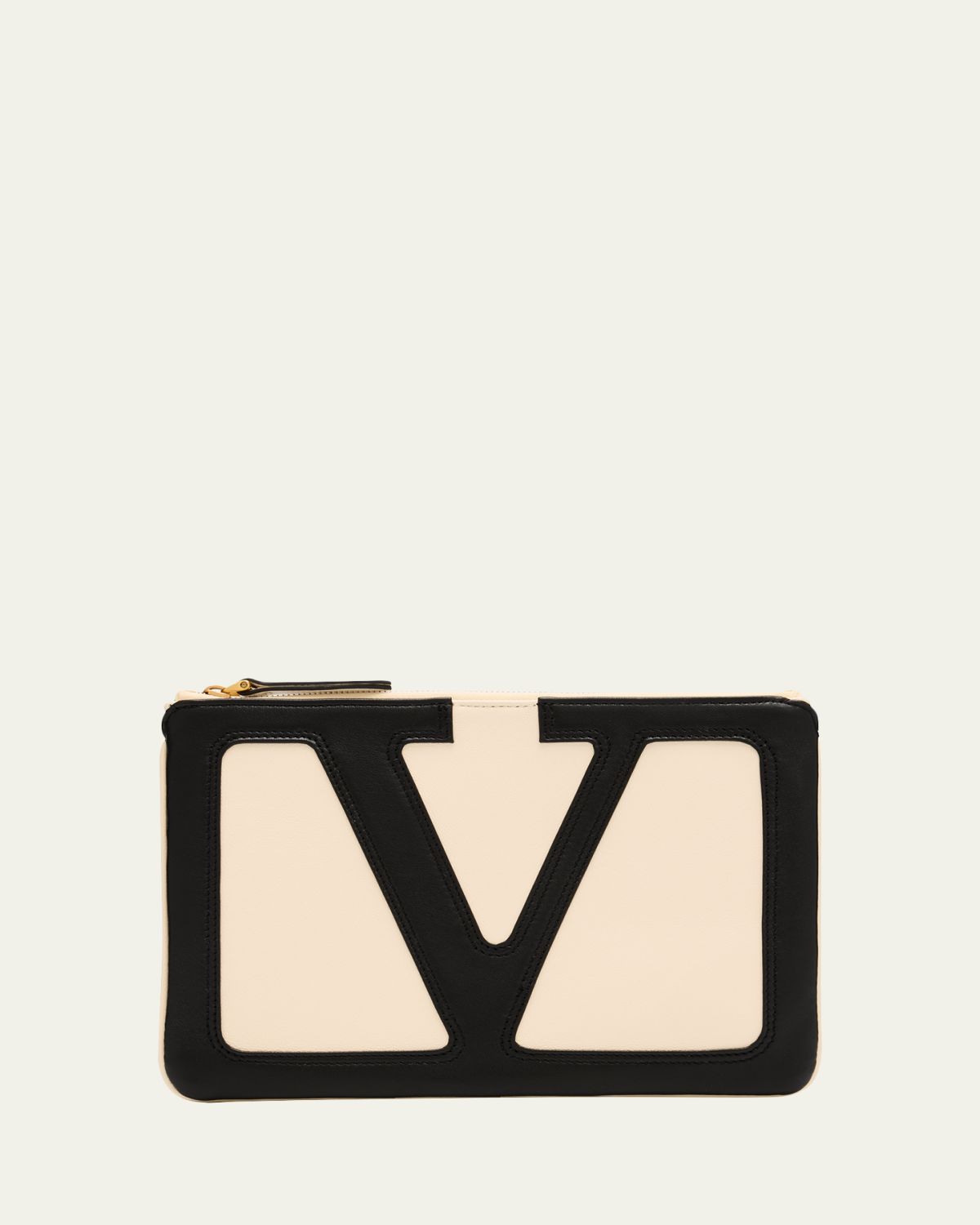 Valentino Garavani Viva Superstar Leather Envelope Clutch Bag