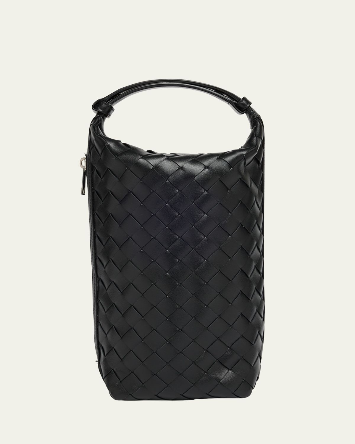 Bottega Veneta Men's Avenue Intrecciato 15 Leather Zip Pouch