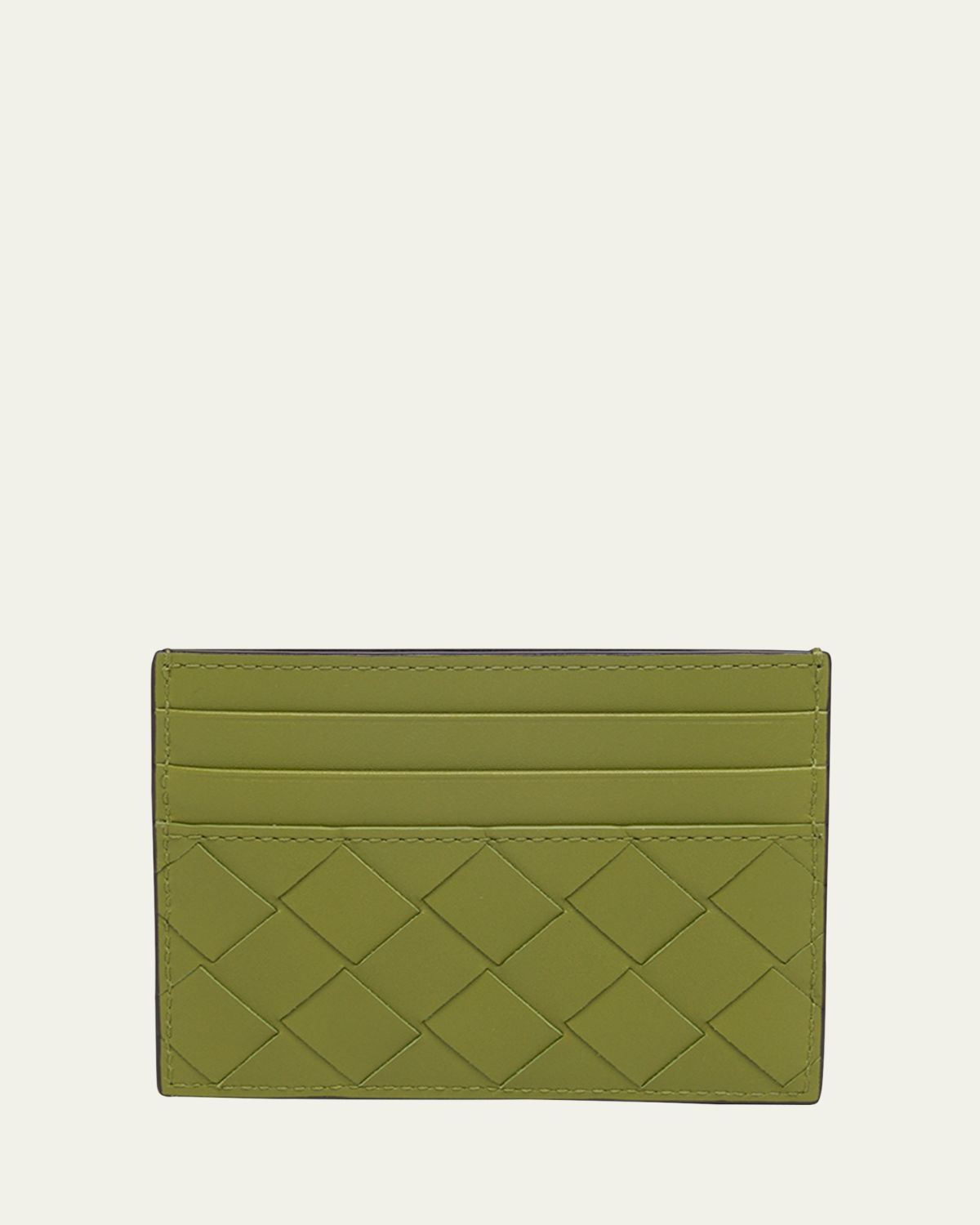 Bottega Veneta Men 's Intrecciato 15 Leather Card Holder