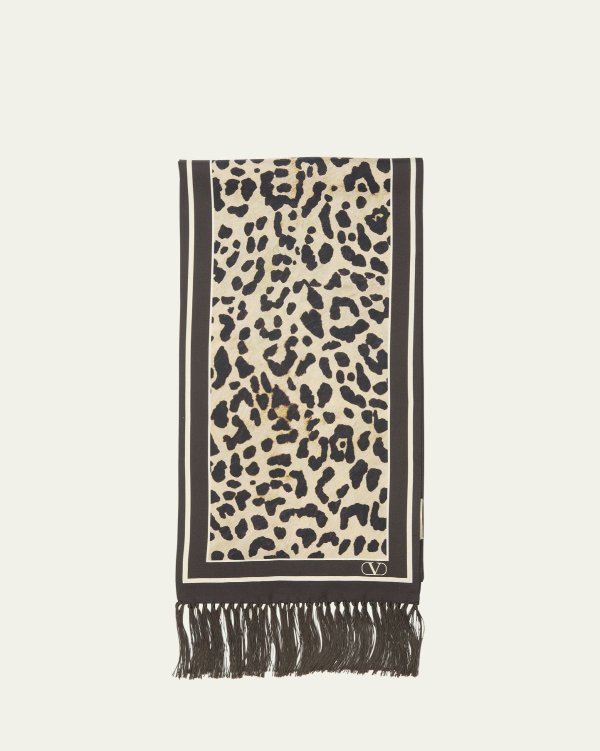 Valentino Garavani Animal Twill Fringe Scarf | Thumbnail 5 Valentino Garavani Animal Twill Fringe Scarf | Thumbnail 5