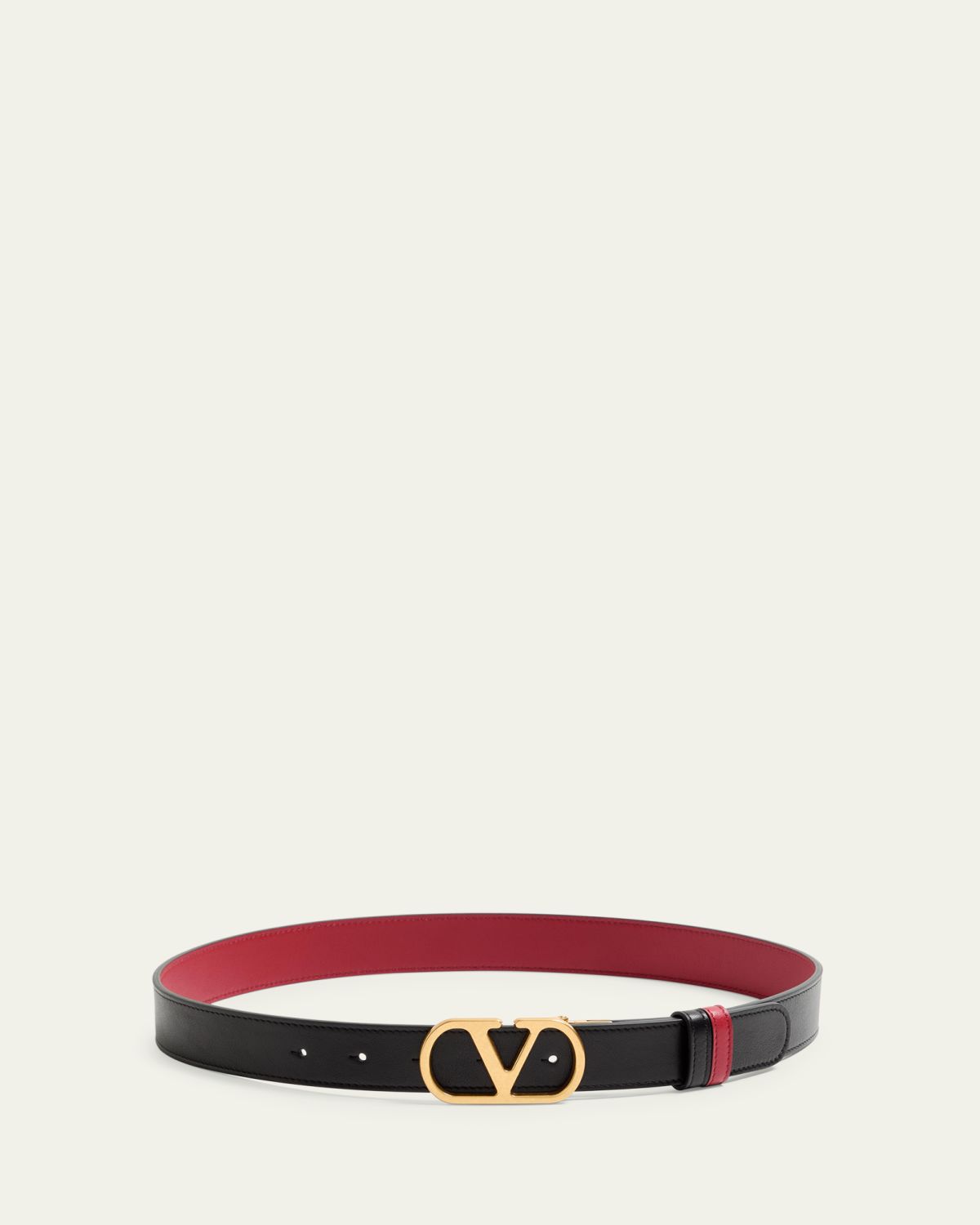Valentino Garavani VLogo Signature Reversible Leather Belt, 30mm