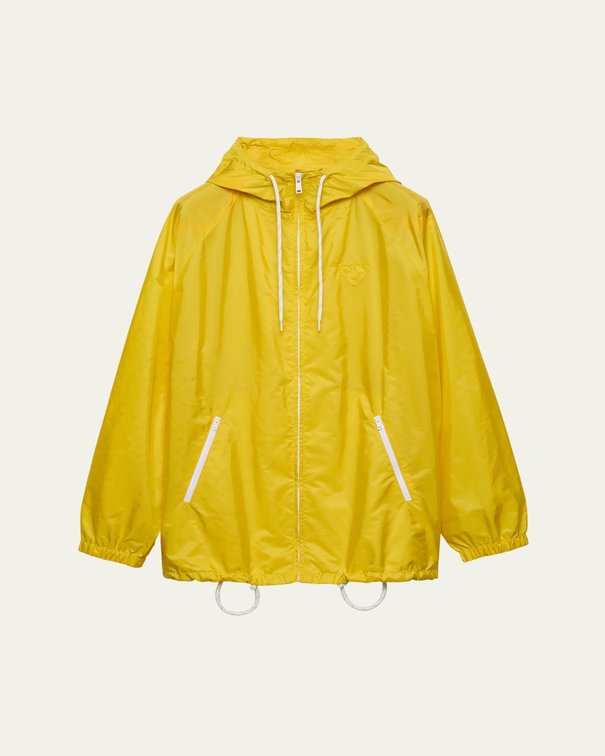 Prada Re-Nylon Drawstring Hooded Rain Jacket | Thumbnail 4 Prada Re-Nylon Drawstring Hooded Rain Jacket | Thumbnail 4
