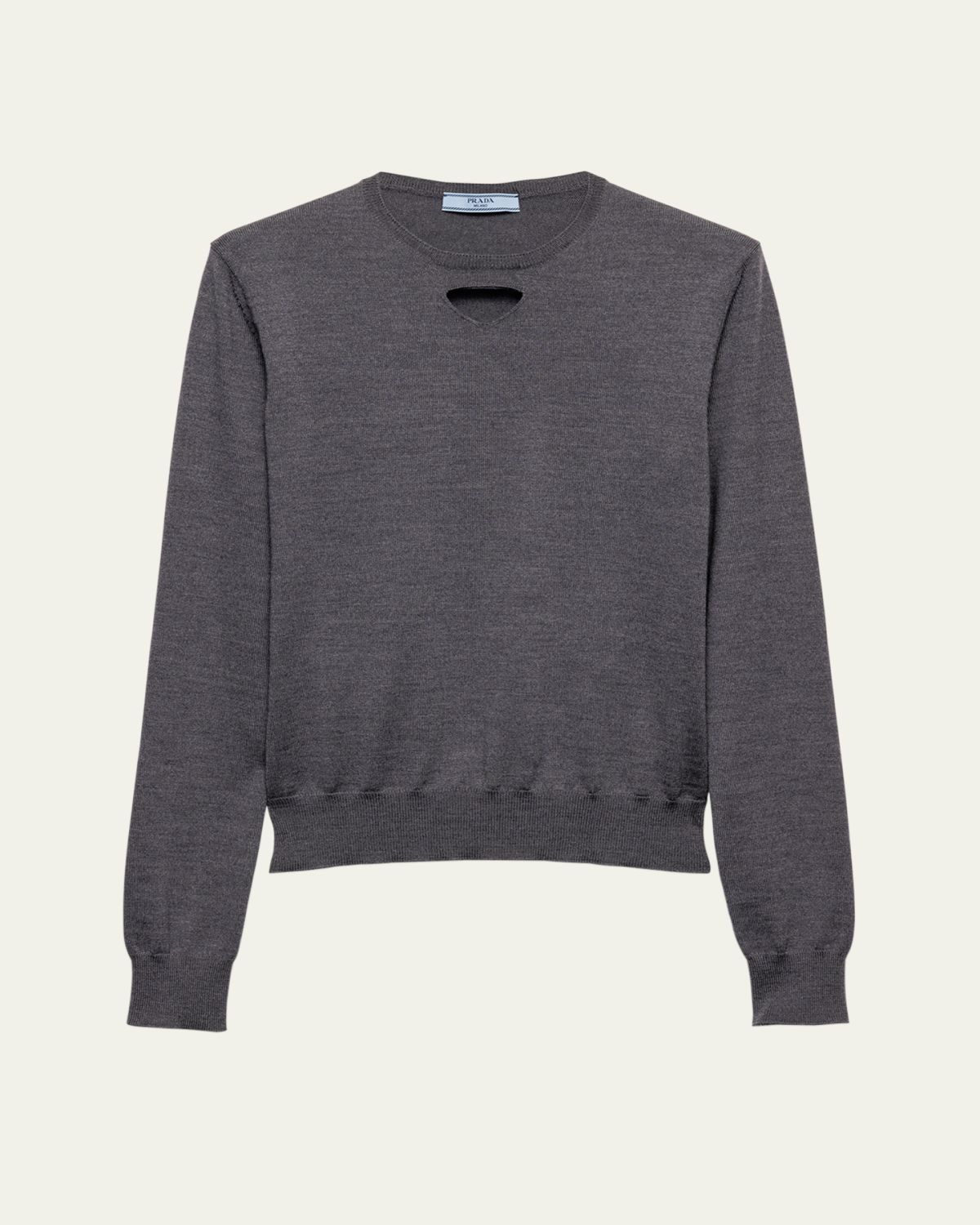 Prada Cutout Triangle Wool Knit Sweater