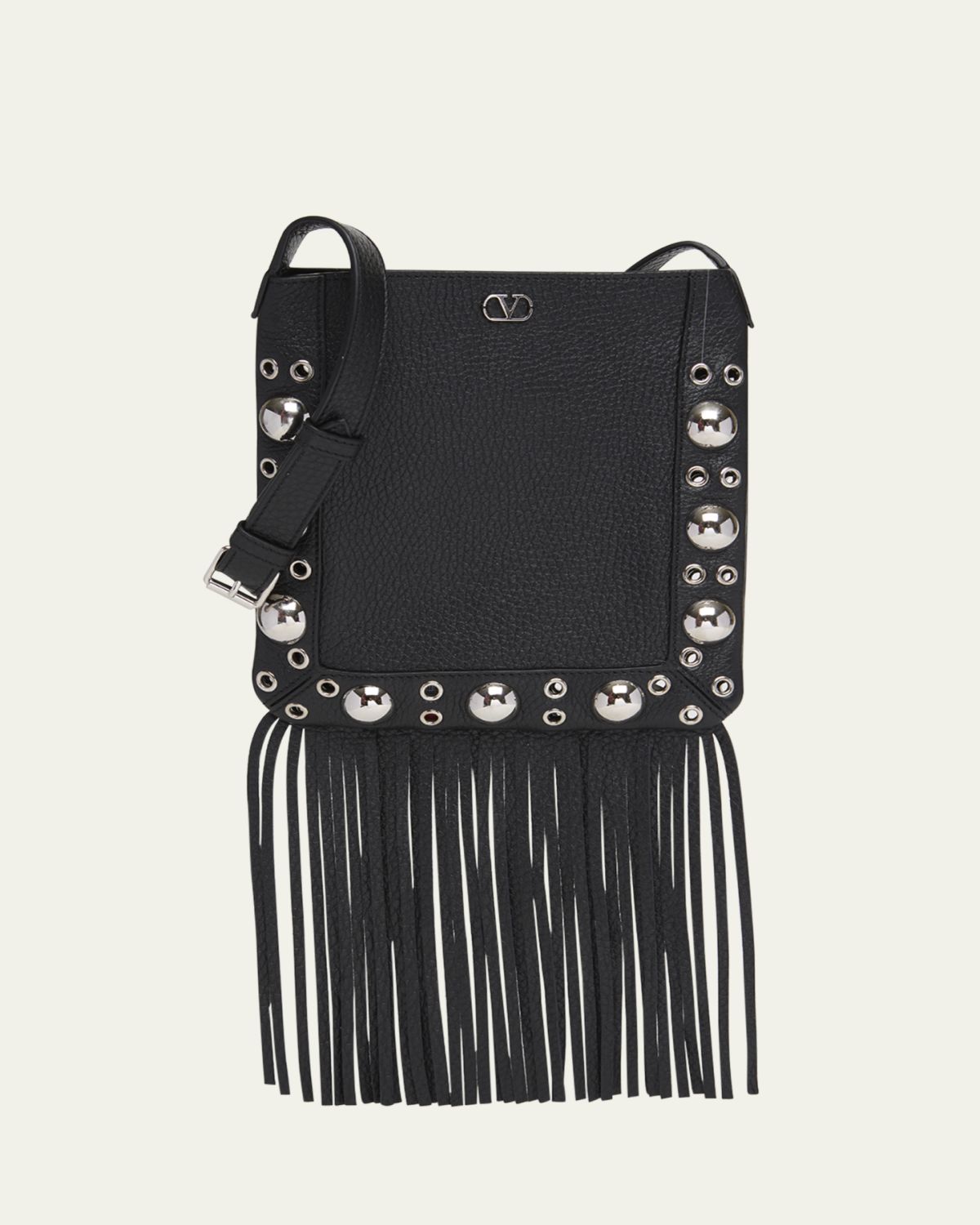 Valentino Garavani Men's Nellcote Small Studded Leather Crossbody Bag