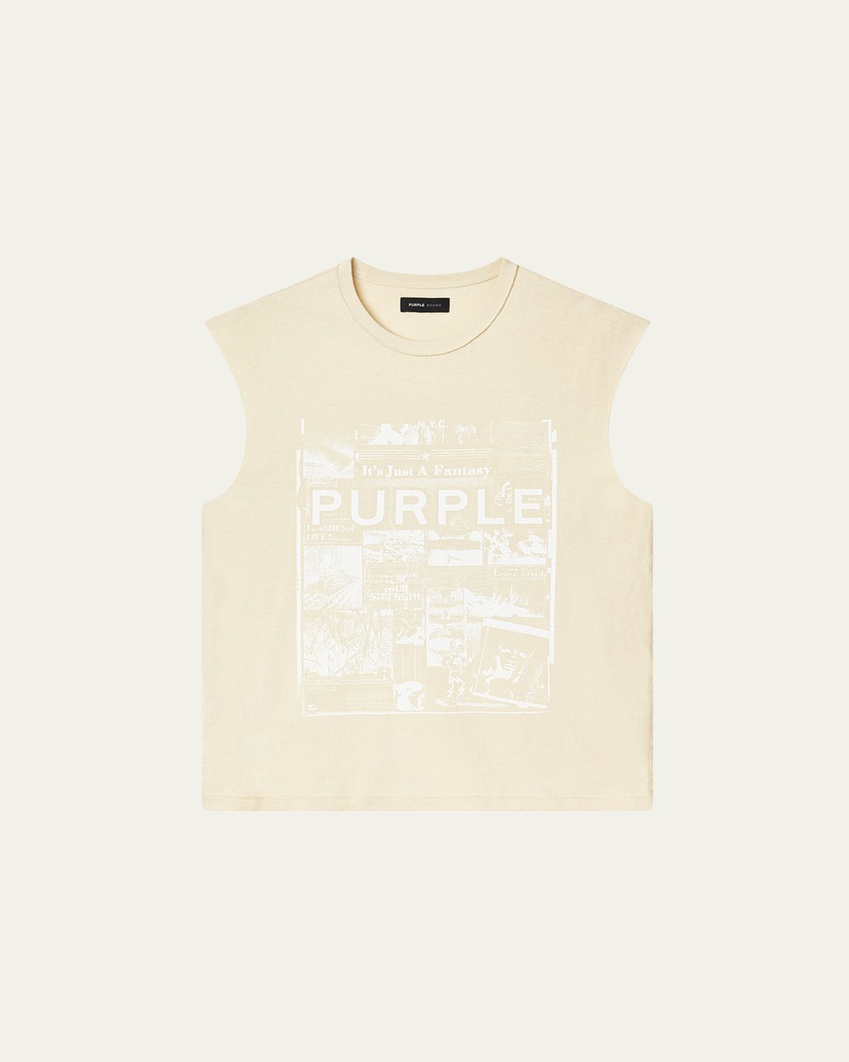 PURPLE Men's Textured Muscle T-Shirt - Women's Clothing