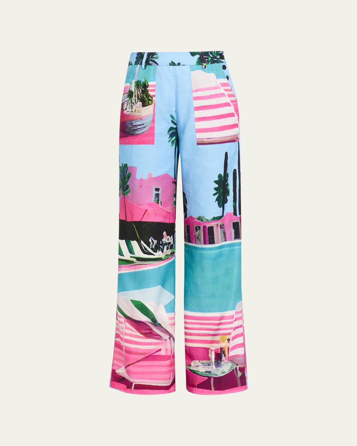 Libertine Poolside Print Straight-Leg Pants | Thumbnail 6 Libertine Poolside Print Straight-Leg Pants | Thumbnail 6