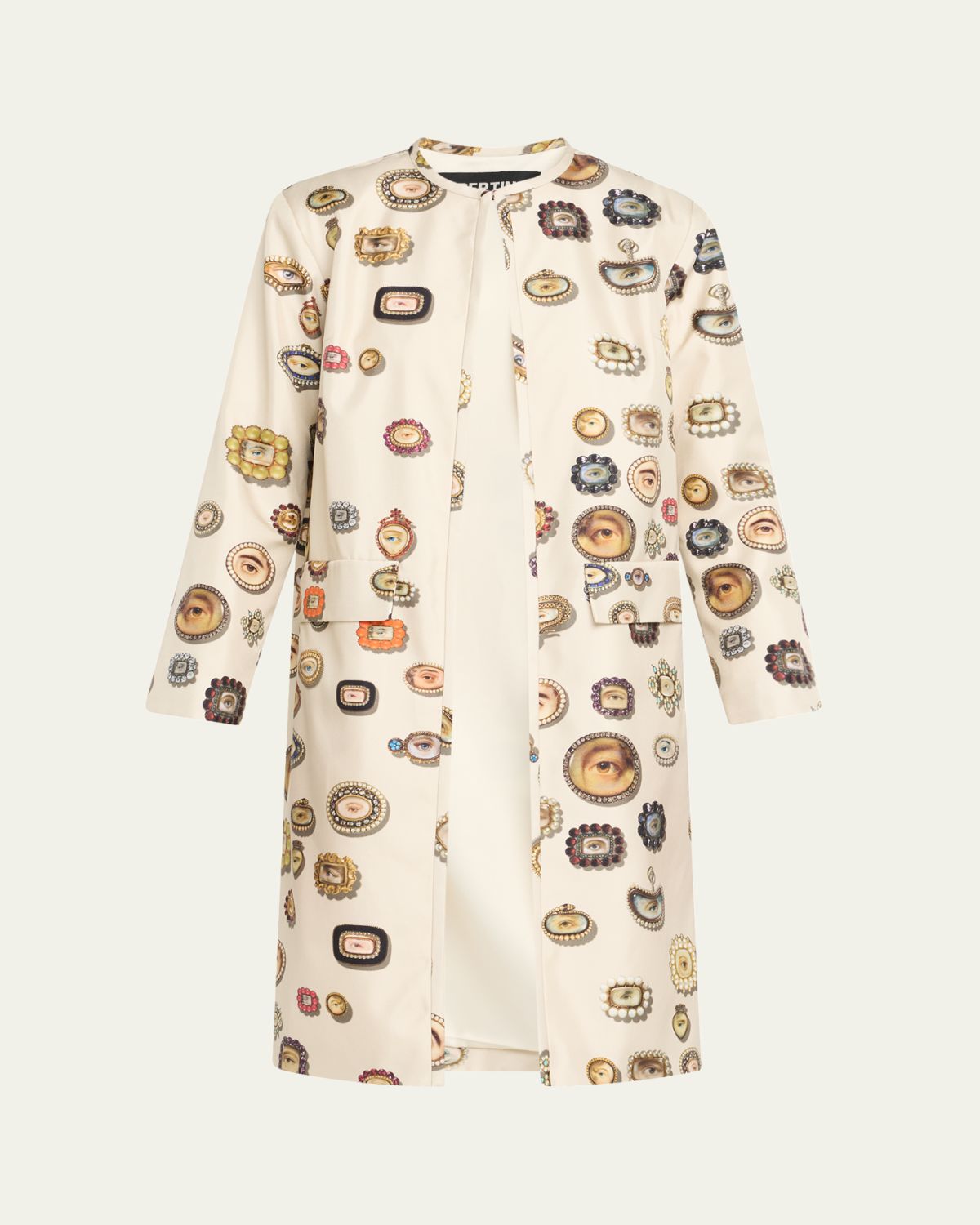 Libertine Lovers Eyes Silk Duster Coat