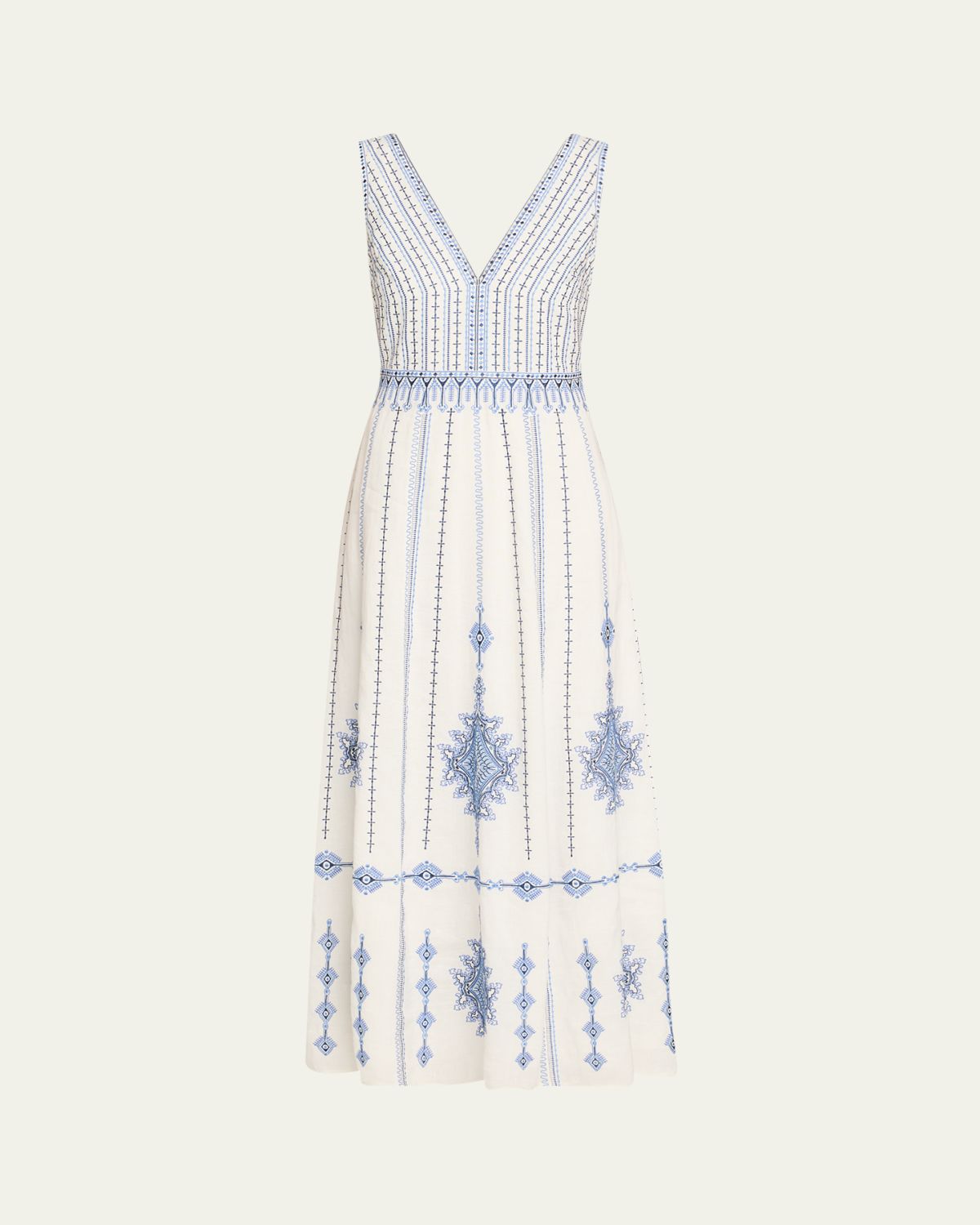 EMPORIO SIRENUSE Nellie Astragal Embroidered Sleeveless Maxi Dress | Thumbnail 6 EMPORIO SIRENUSE Nellie Astragal Embroidered Sleeveless Maxi Dress | Thumbnail 6
