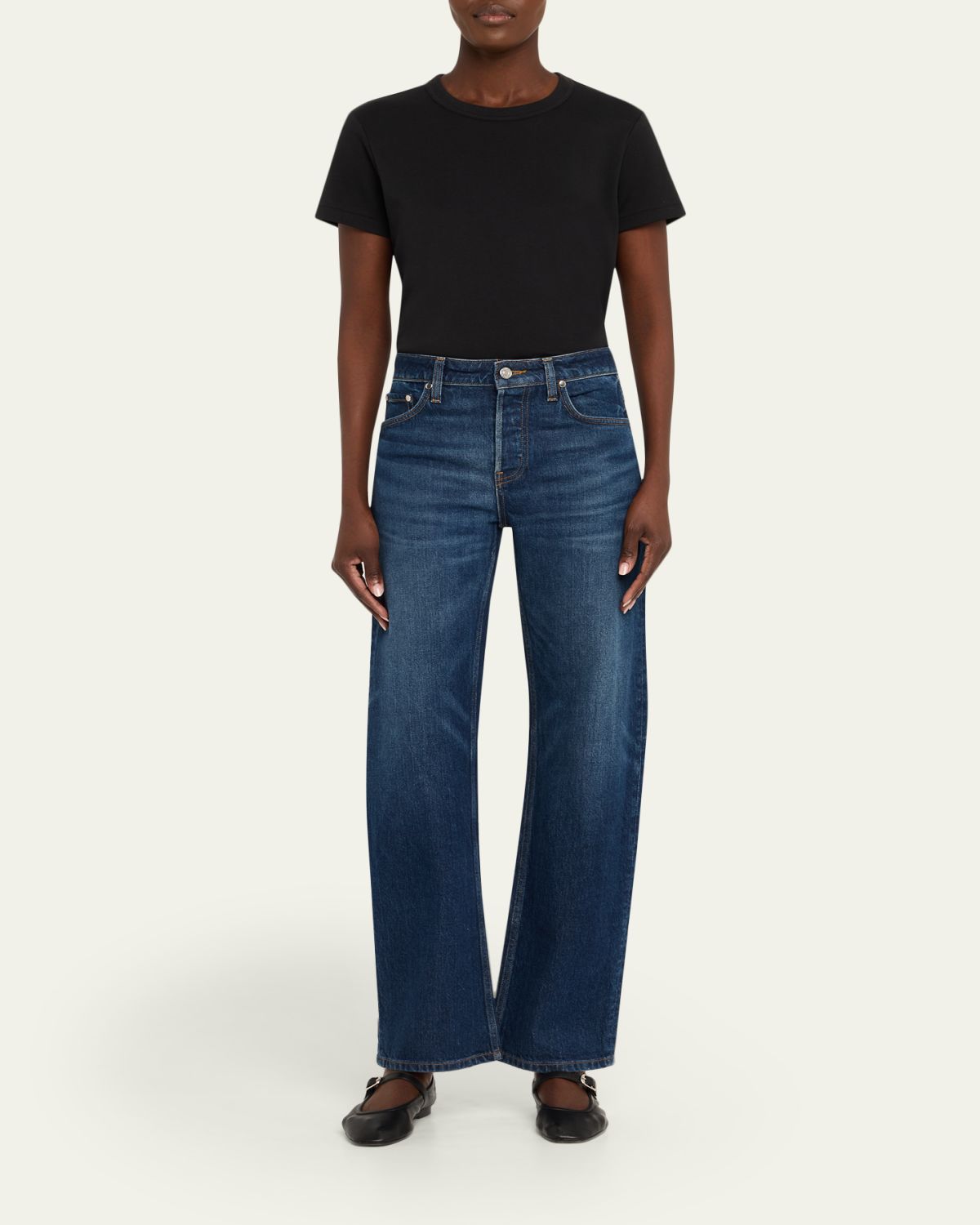 EB DENIM Alida Mid-Rise Loose Bowed Jeans | Thumbnail 2 EB DENIM Alida Mid-Rise Loose Bowed Jeans | Thumbnail 2