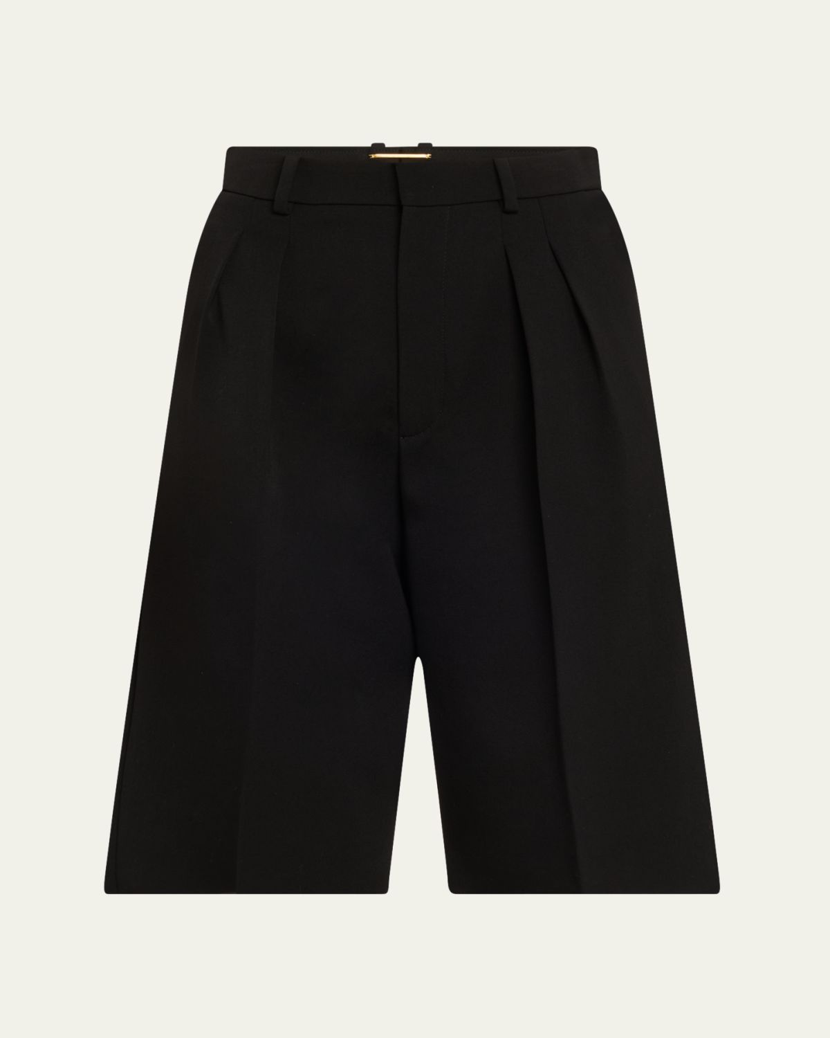 Saint Laurent Pleated Tailored Bermuda Shorts