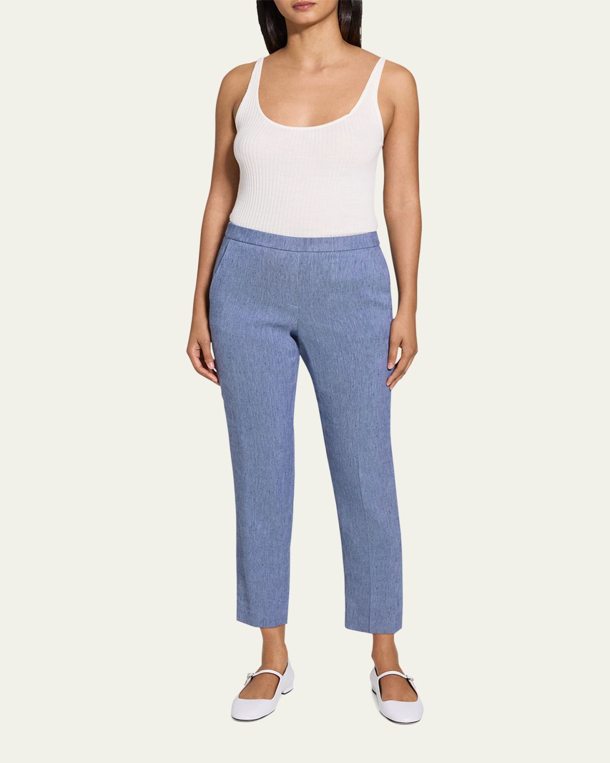 Theory Treeca Pull-On Ankle Pants | Thumbnail 2 Theory Treeca Pull-On Ankle Pants | Thumbnail 2