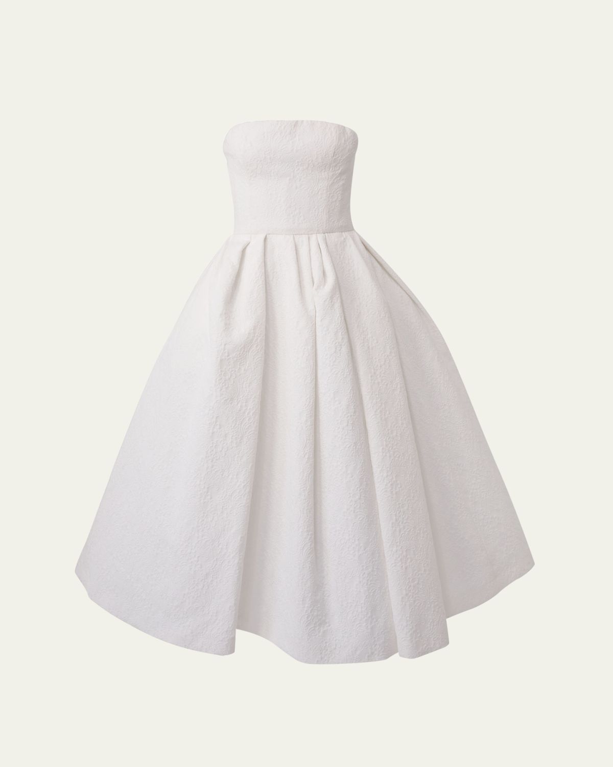 Carolina Herrera Strapless Full Midi Dress