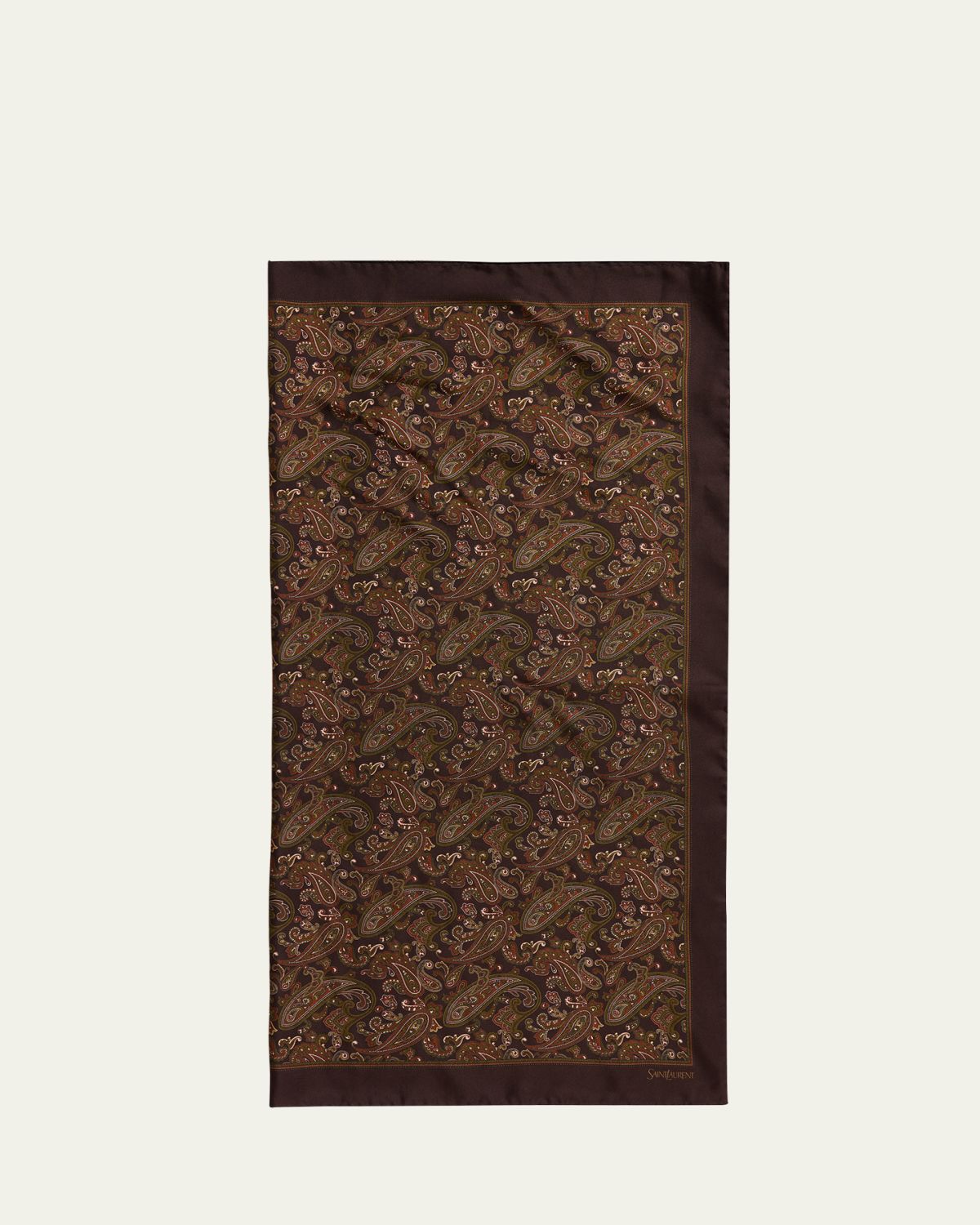Saint Laurent Paisley-Print Silk Scarf