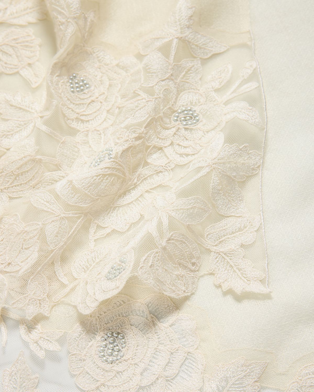 Janavi India Rose Embroidered Cashmere Scarf | Thumbnail 4