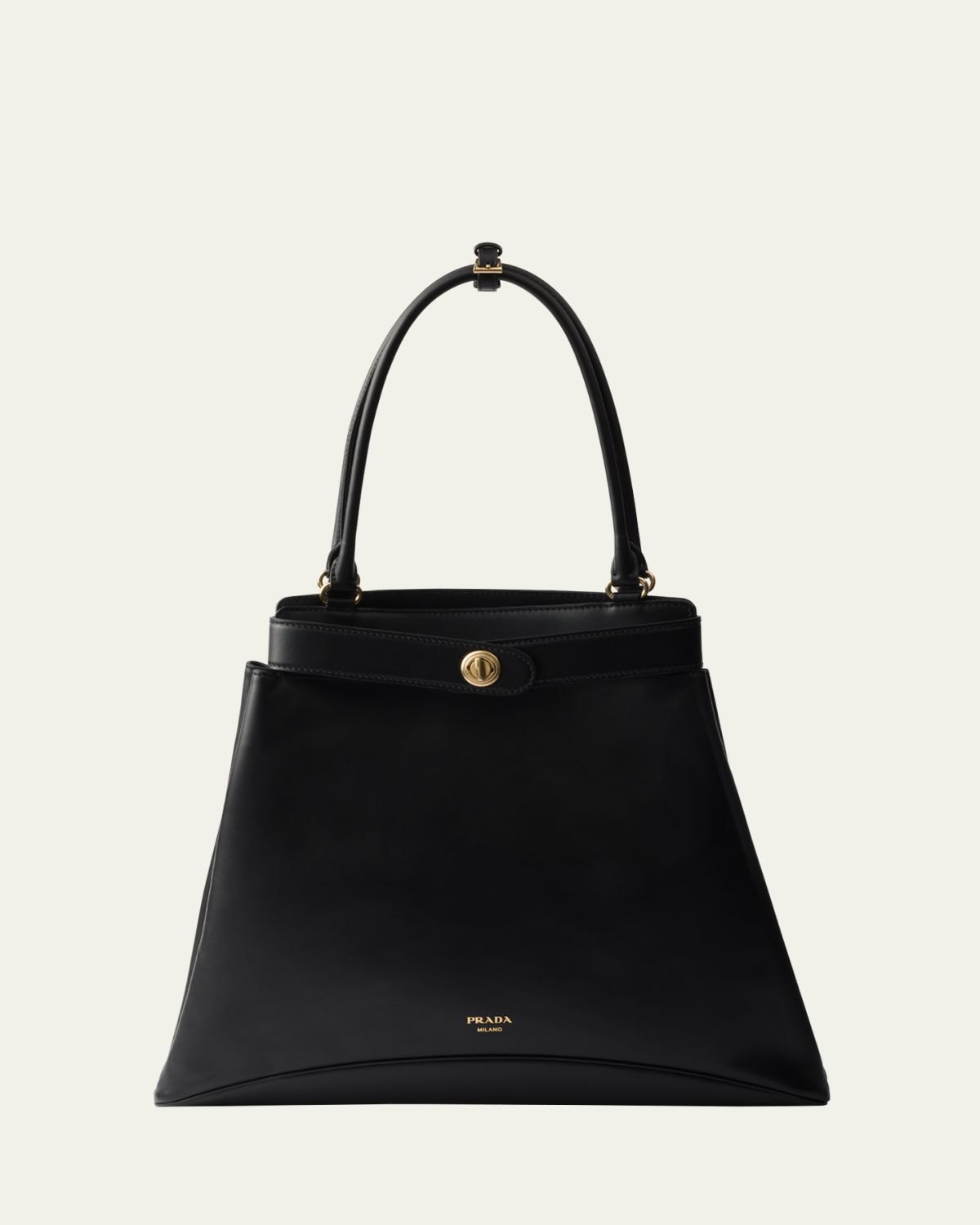 Prada Etude Buckle Leather Shoulder Bag
