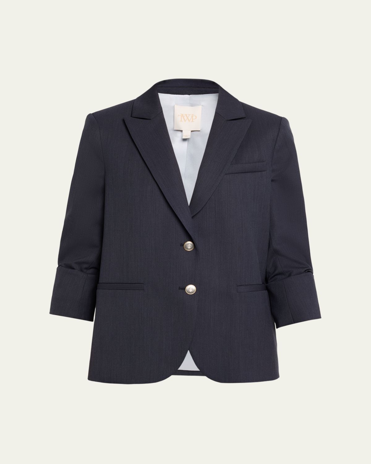 TWP Boyfriend Single-Breasted Stretch Wool Blazer
