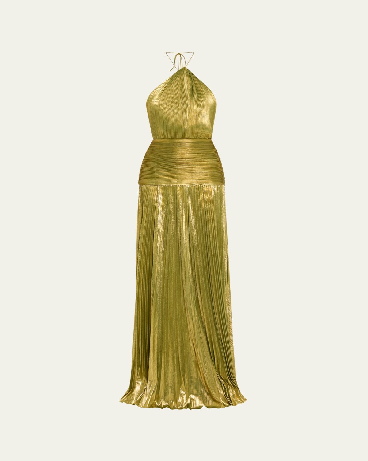Retrofete Thalia Metallic Halter Gown