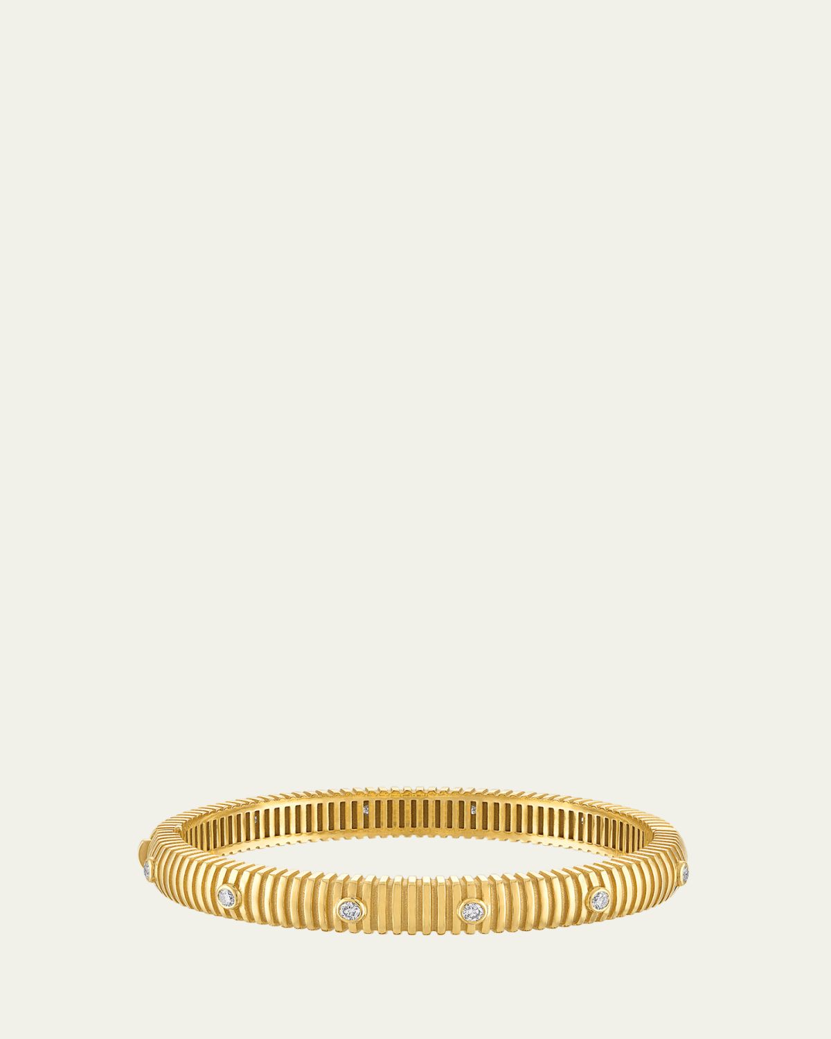 Pamela Zamore 18K Yellow Gold Clio Diamond Bangle Bracelet