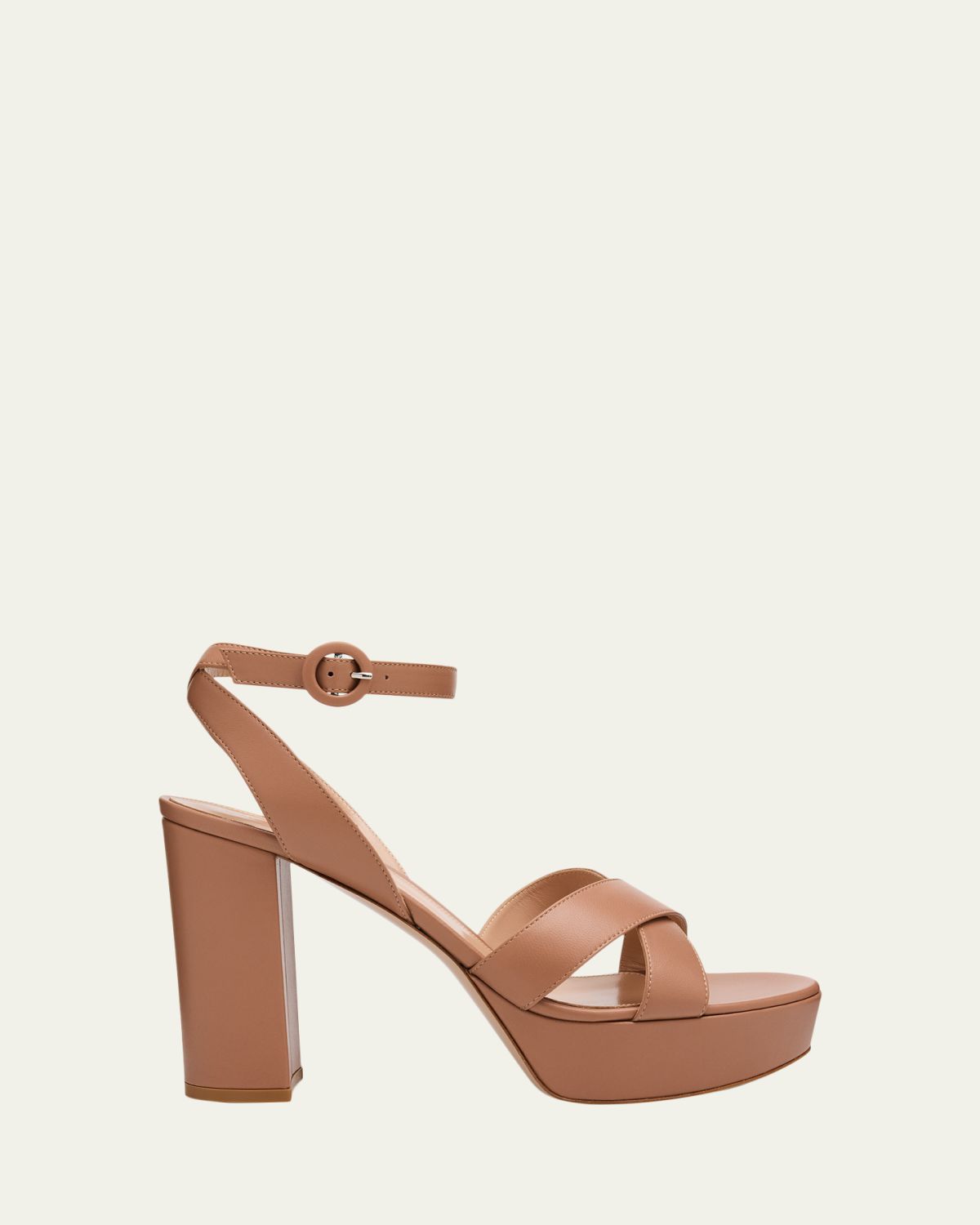 Gianvito Rossi Crisscross Ankle-Strap Platform Sandals
