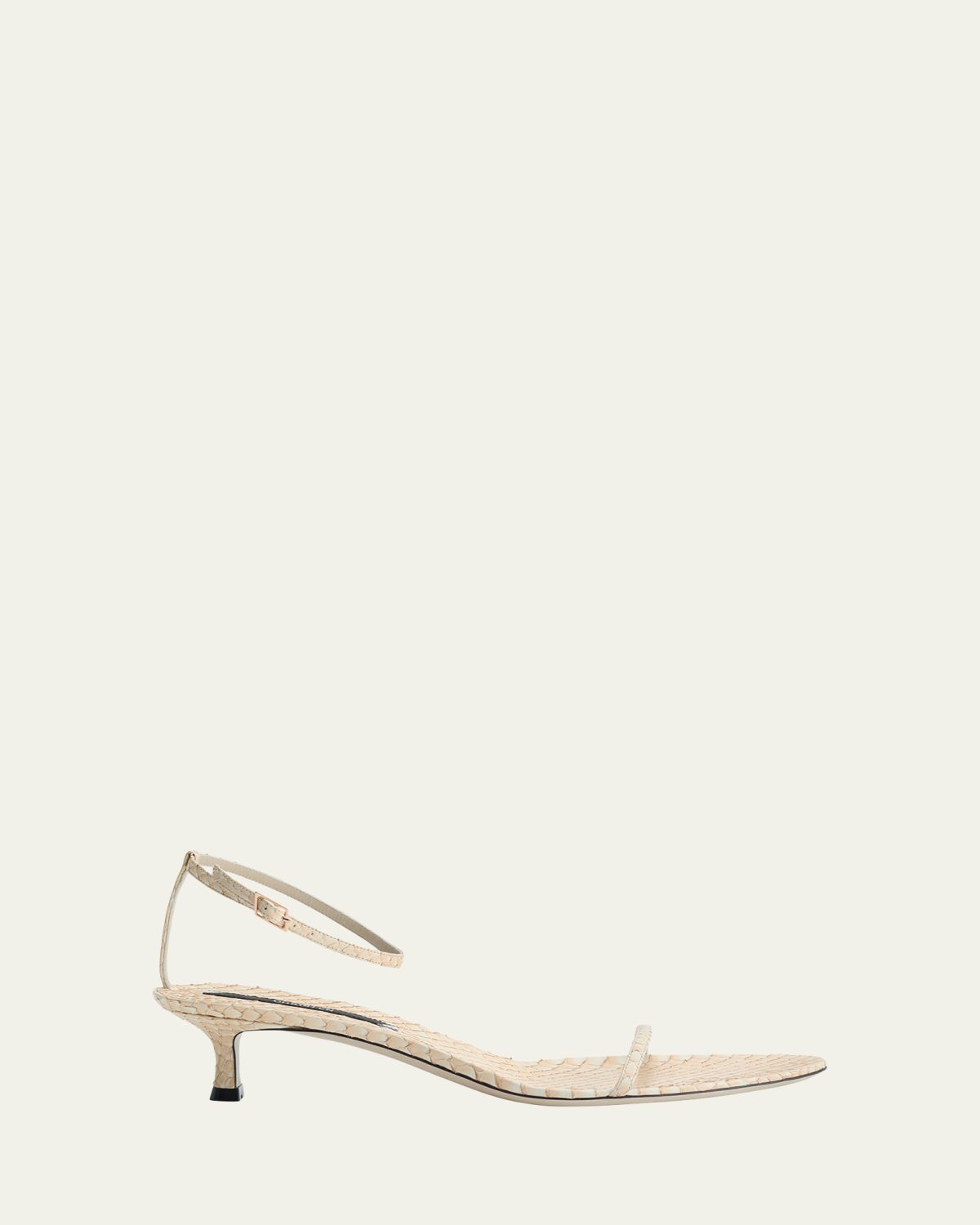 Christen Python Ankle-Strap Sandals