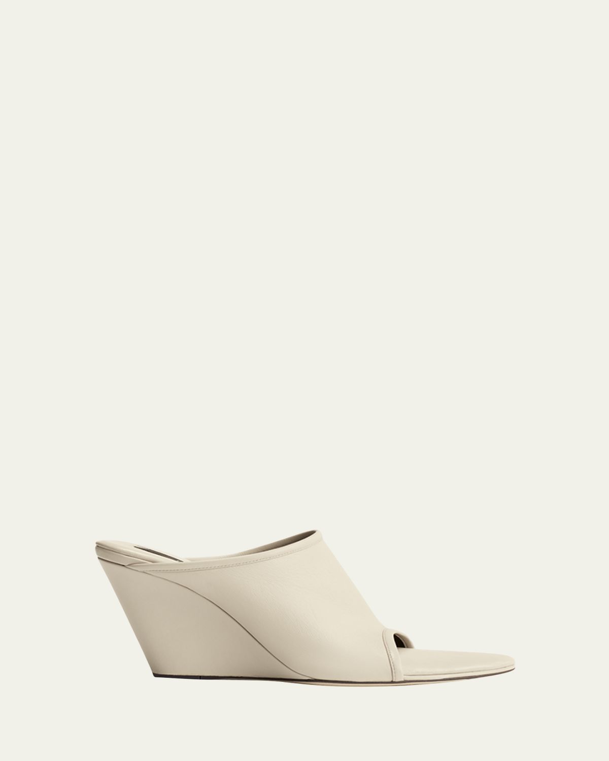 Christen Stretch Leather Wedge Slide Sandals