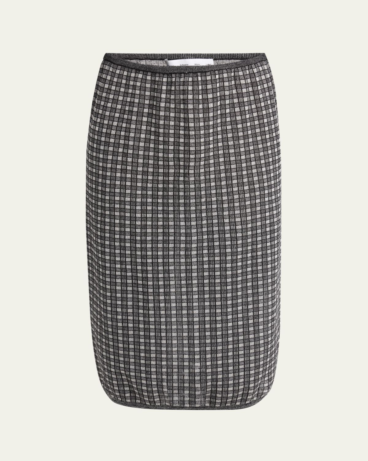 Proenza Schouler White Label Lori Knit Plaid Skirt