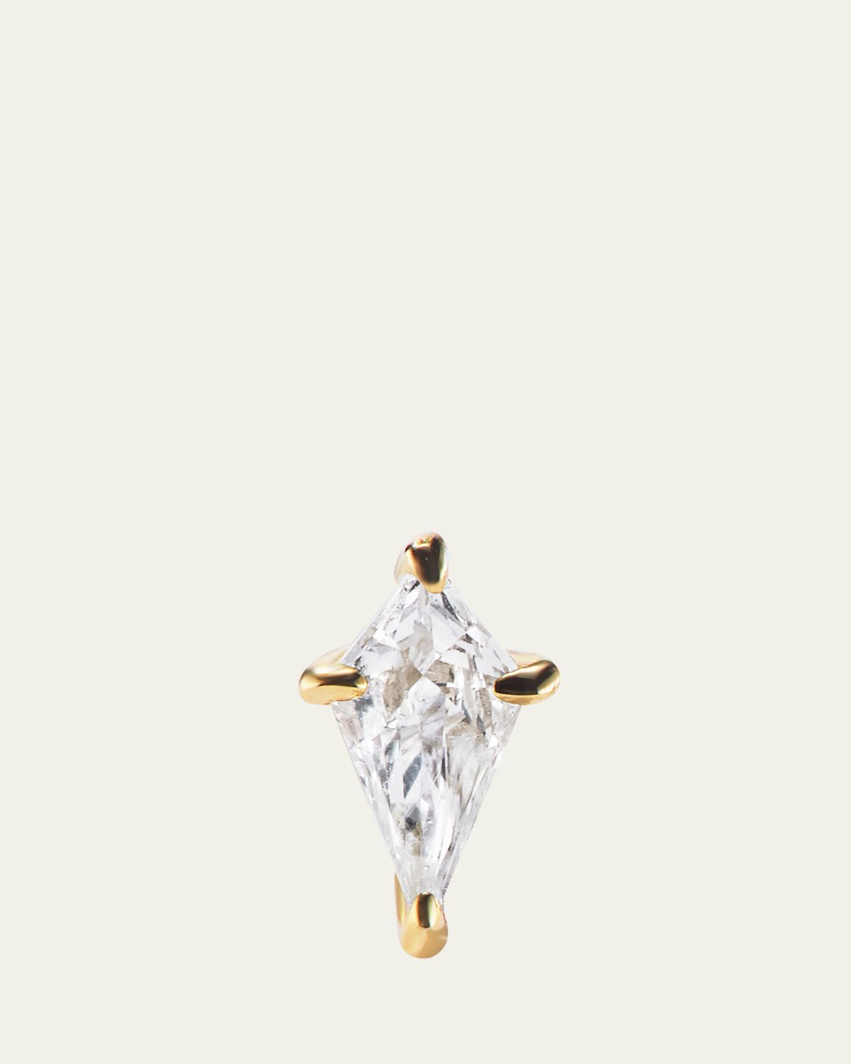 Aaryah 14K Yellow Gold Kite Diamond Stud Earring, Single