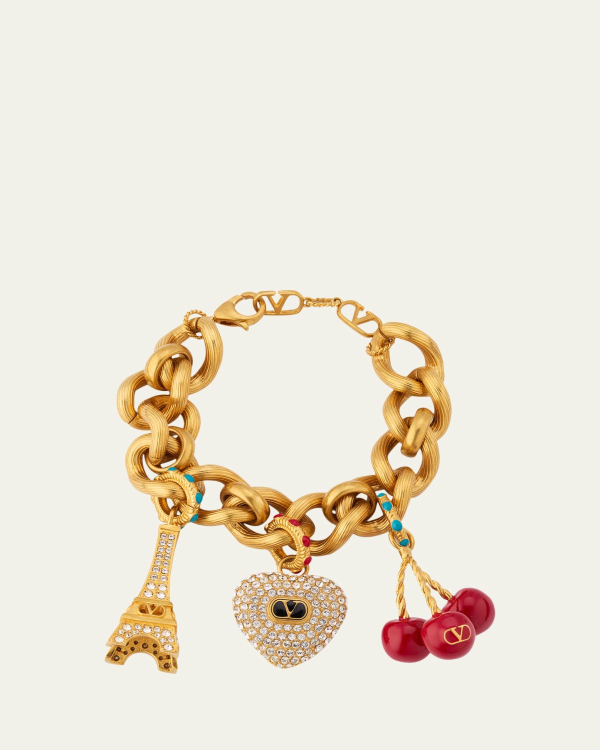 Valentino Garavani Chez Valentino Bracelet in Metal, Enamel and Swarovski Crystals | Thumbnail 5