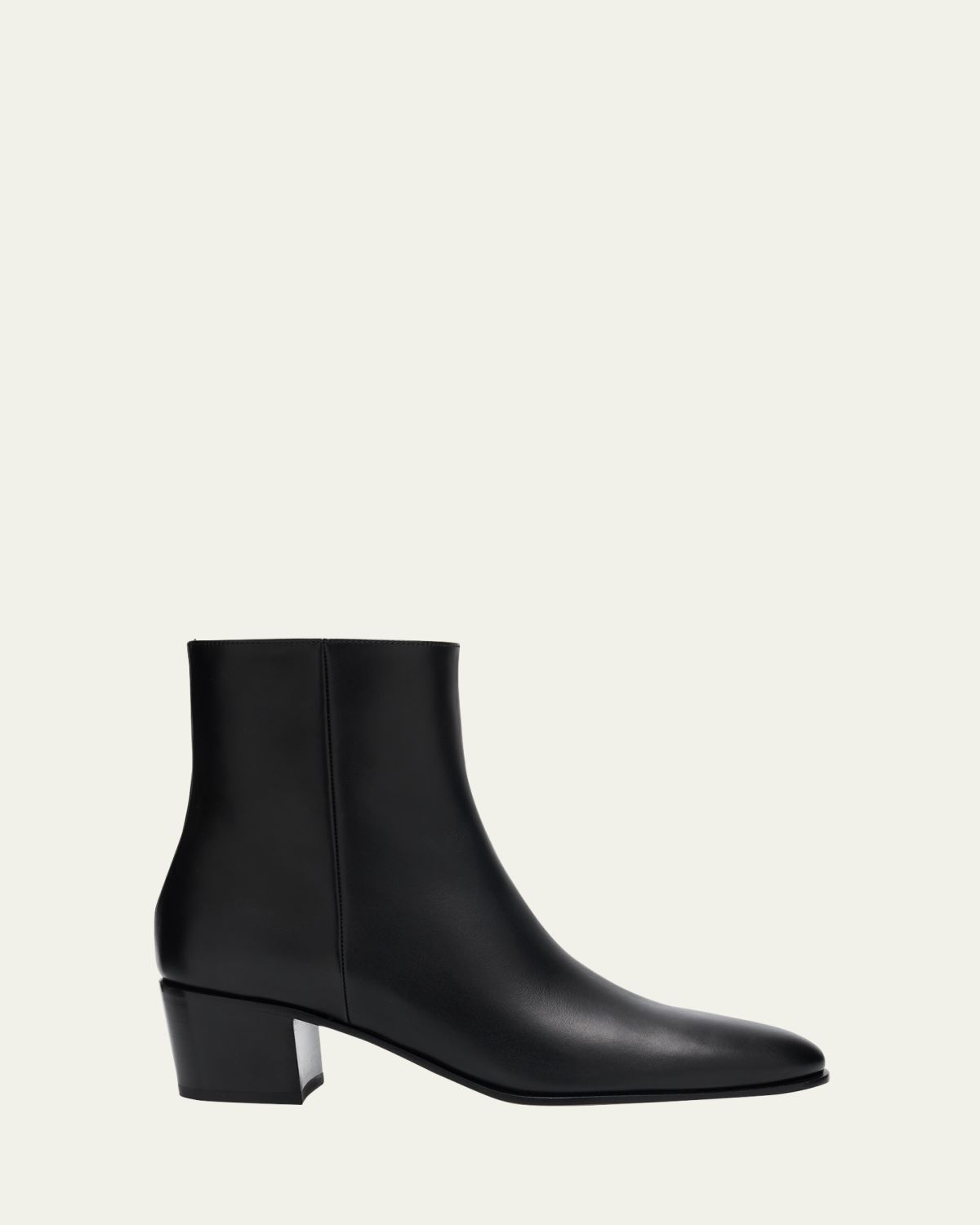 Gianvito Rossi Glove Leather Block-Heel Booties