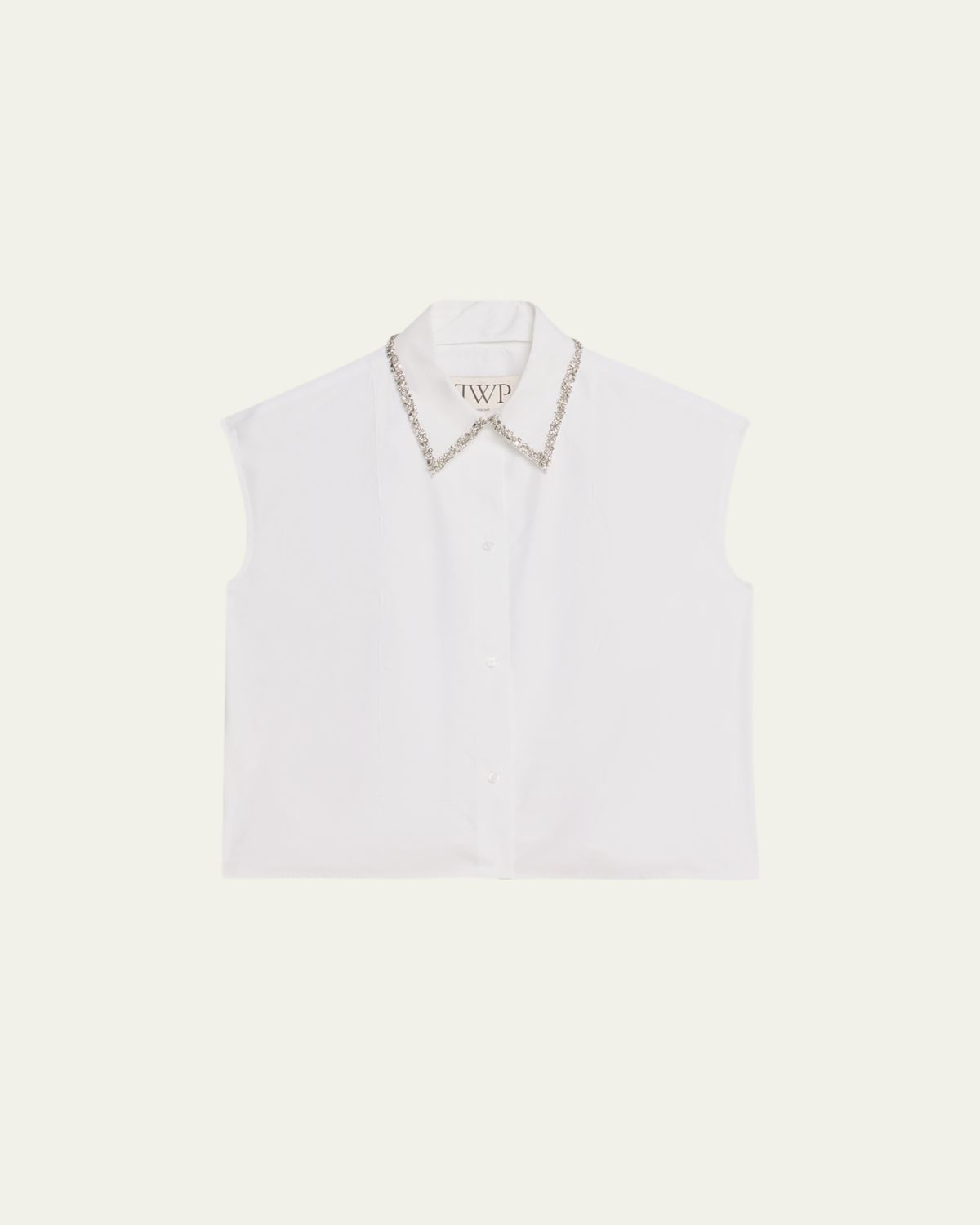 TWP Cap-Sleeve Top with Beaded Collar | Thumbnail 6
