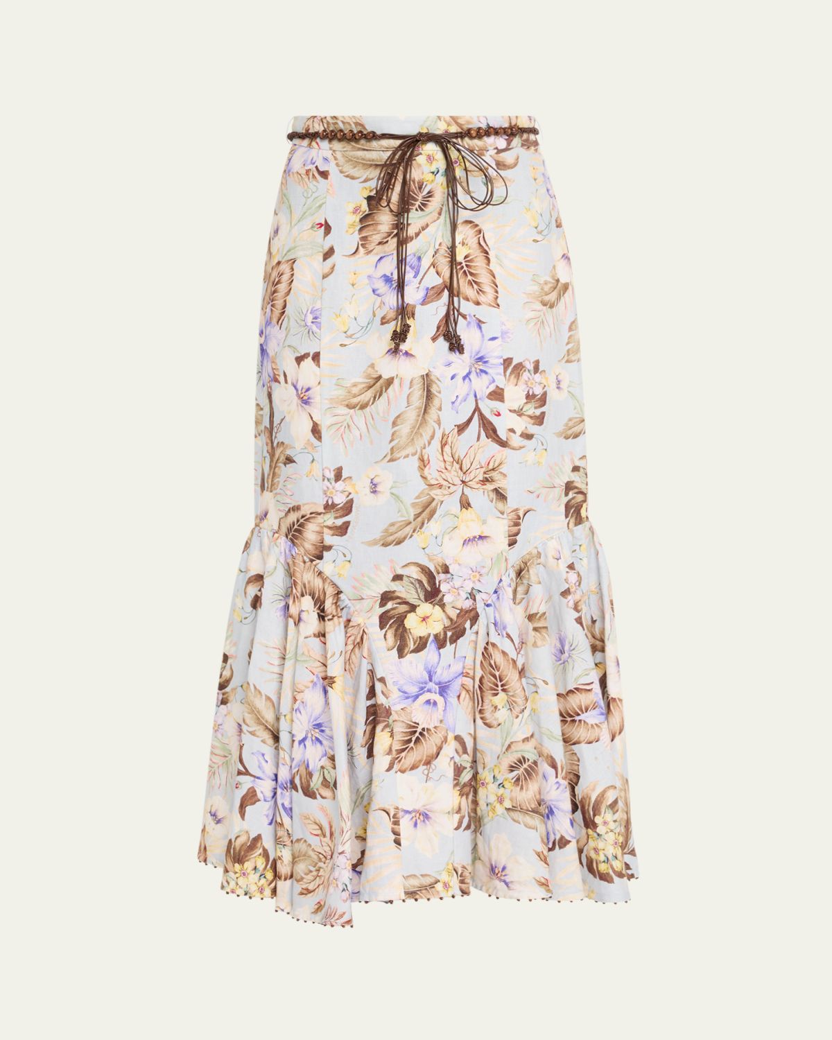 Zimmermann Coco Fit-&-Flare Midi Skirt