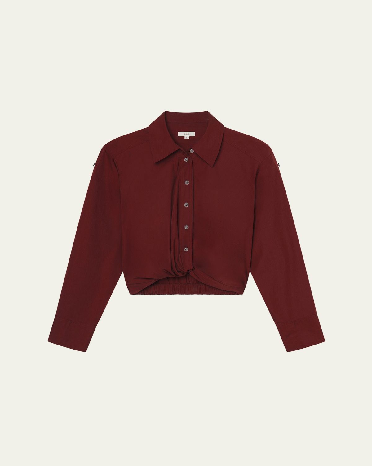 A.L.C. Leo Gathered Button-Front Top