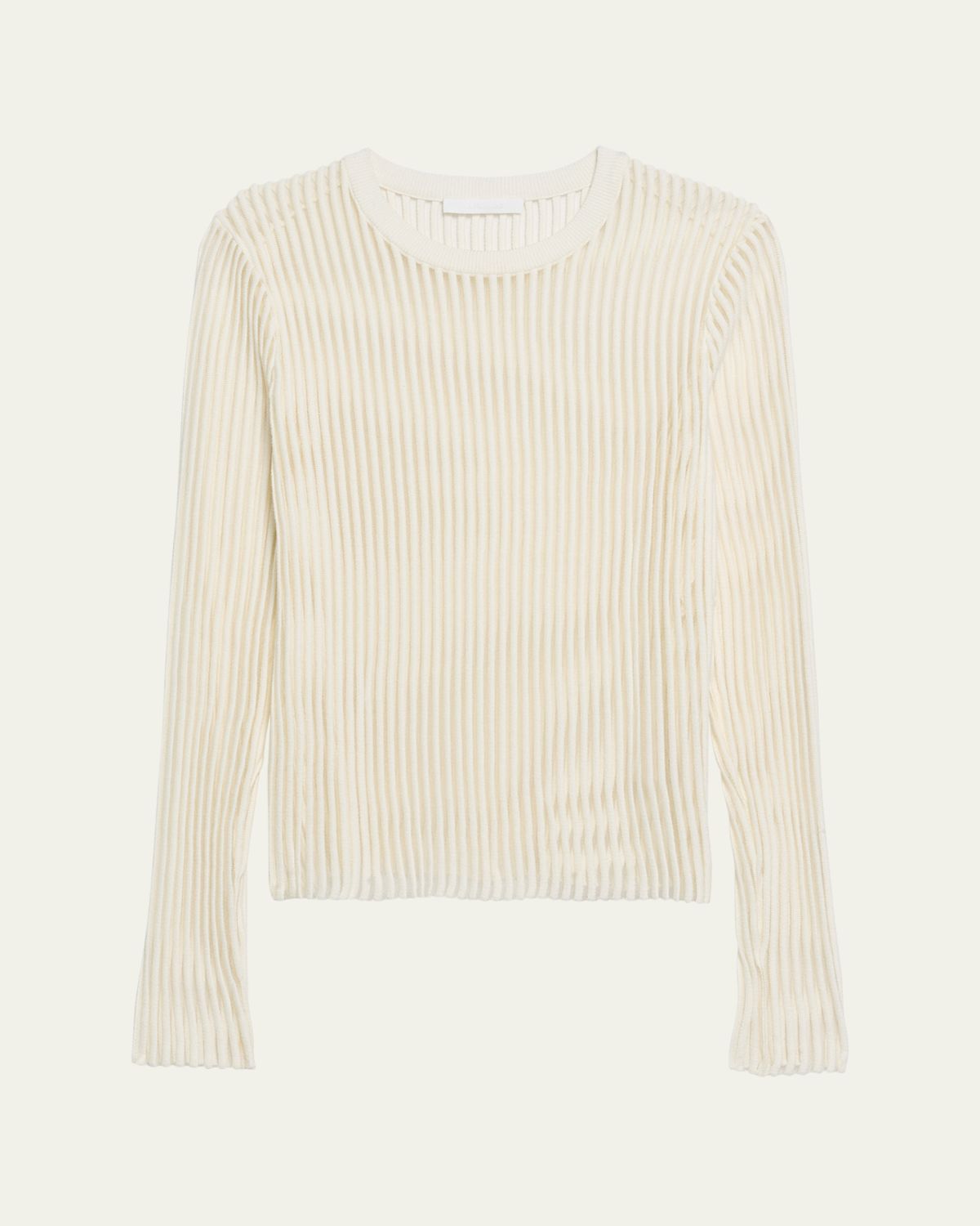 Helmut Lang Sheer Stripe Crewneck Top