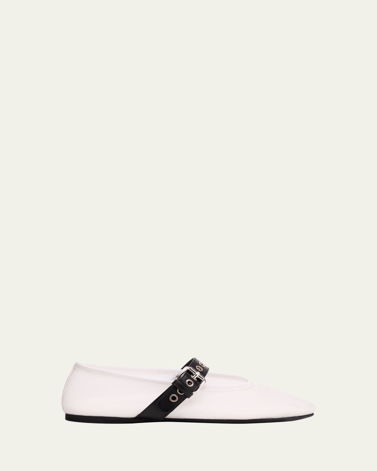 Miu Miu Mesh Buckle Mary-Jane Ballerina Flats - Women's Shoes