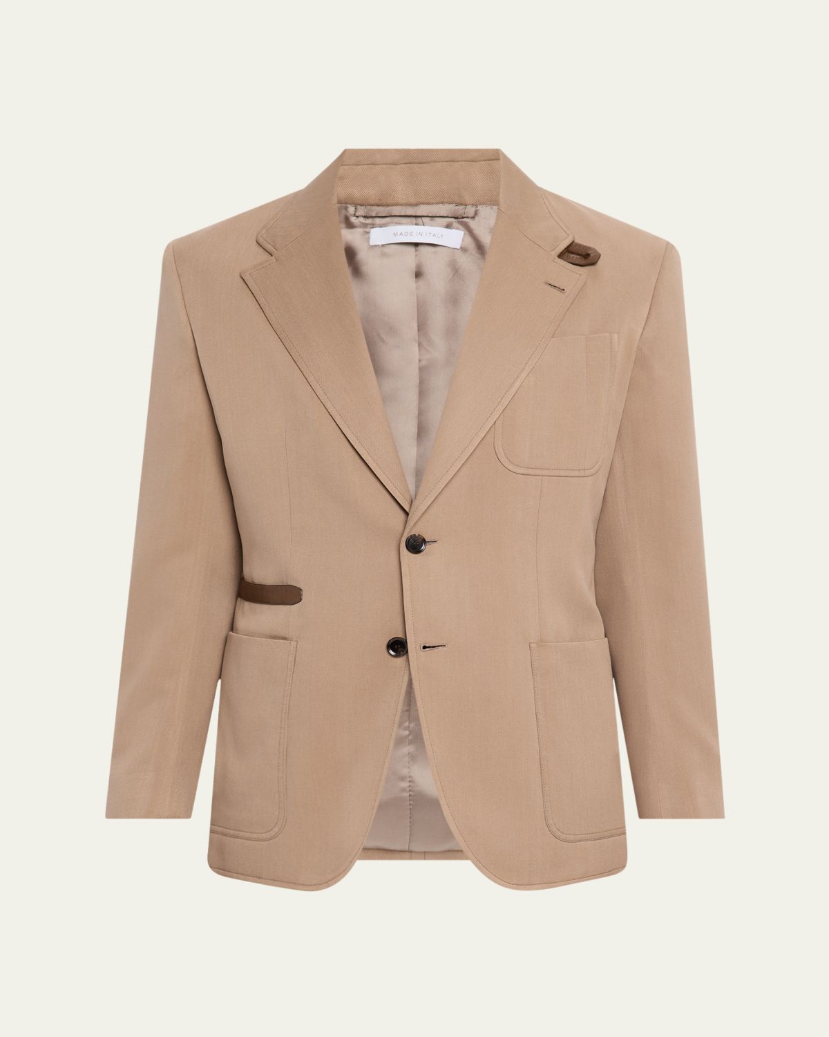 Brioni Men's Silk Leather-Trim Travel Jacket