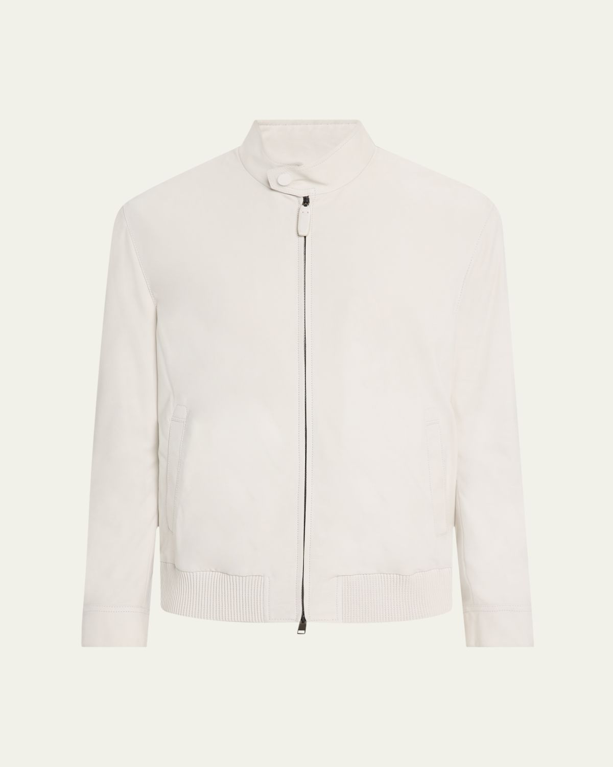 Brioni Men's Nubuck Leather Full-Zip Blouson