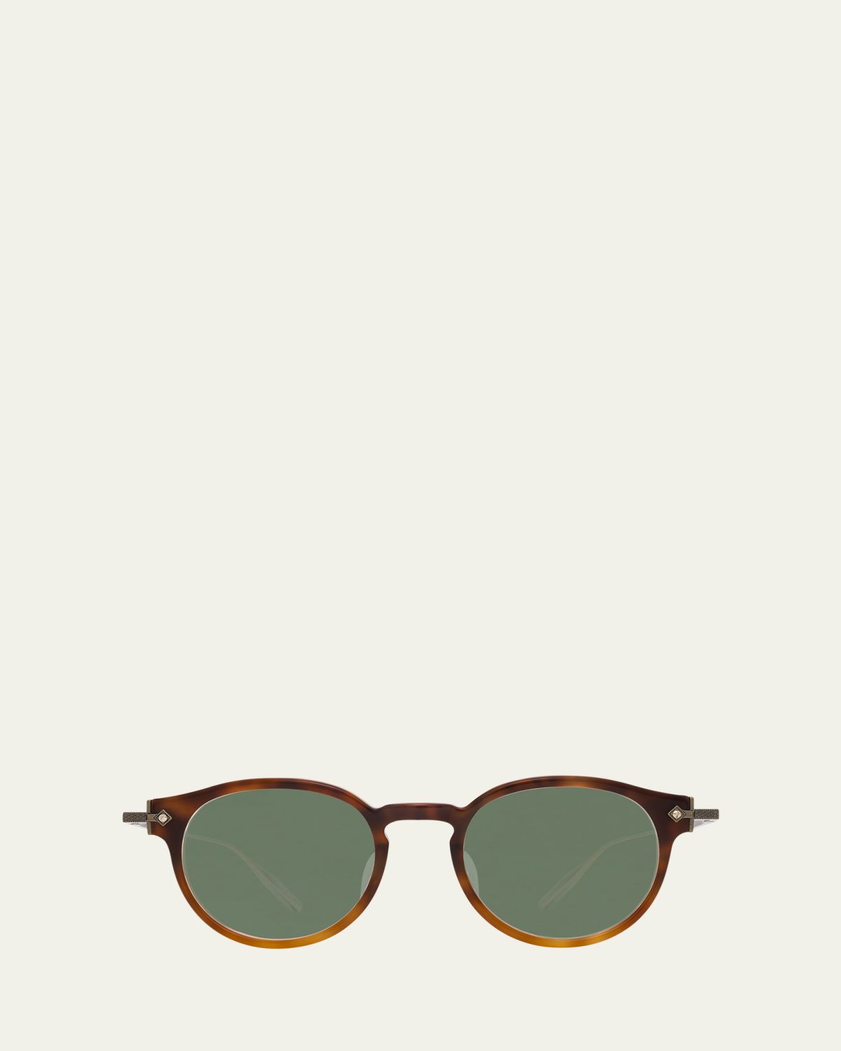 Barton Perreira Men's Eugene Zyl and Titanium Round Sunglasses