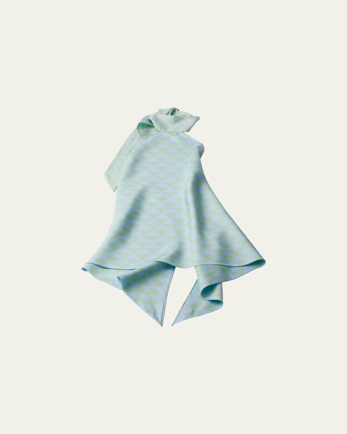 Prada Triangle-Print Silk Halter Top | Thumbnail 5