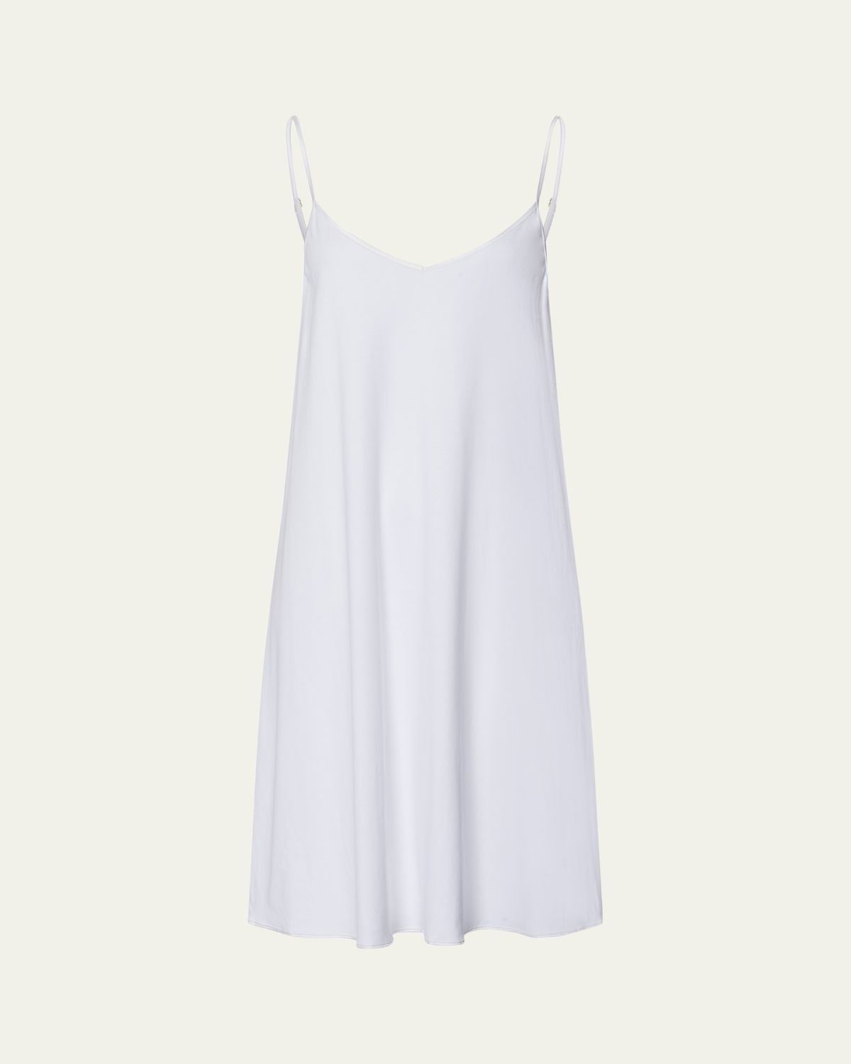 Hanro Silk-Trim Cotton Chemise
