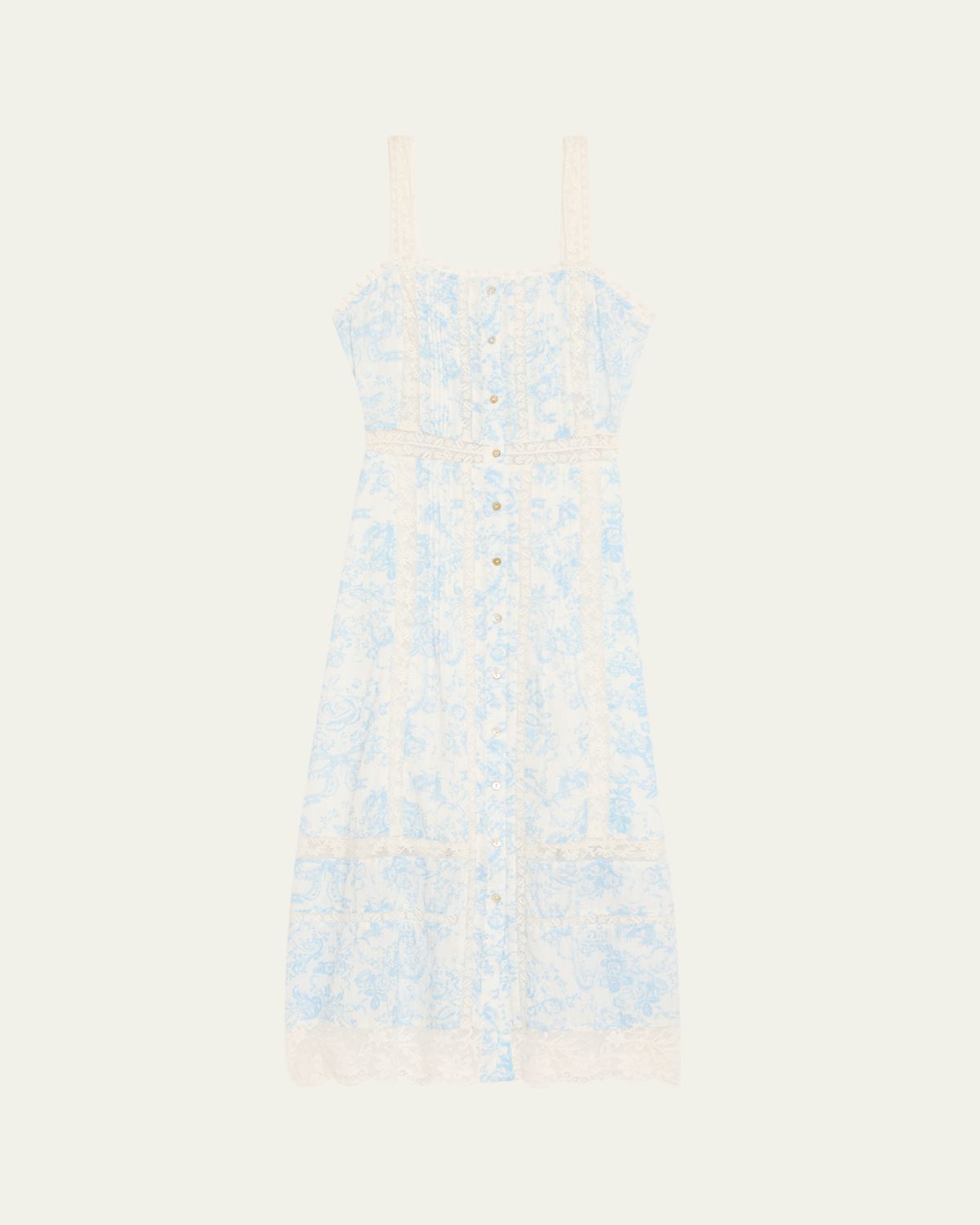LoveShackFancy Judalon Cotton Midi Dress