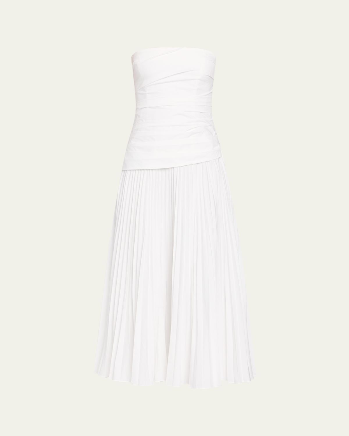 SIMKHAI Arie Strapless Cotton Midi Dress