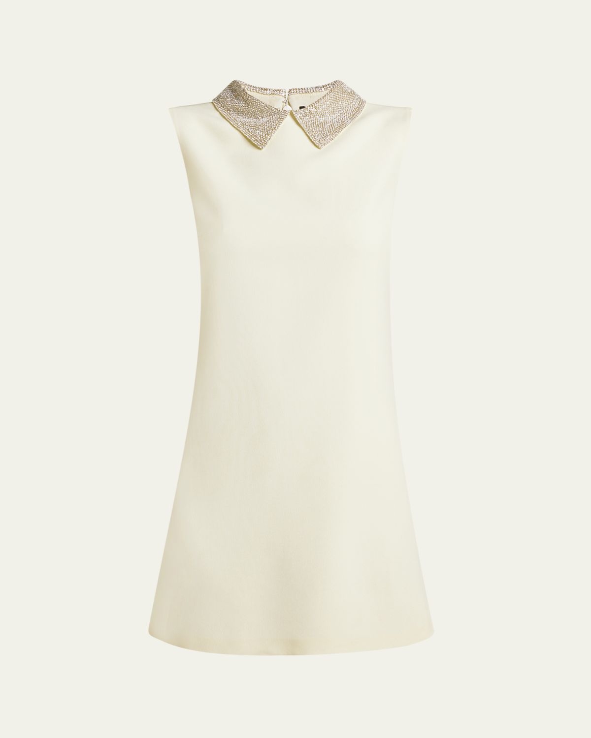 Versace Crystal-Collar Envers Satin Mini Dress