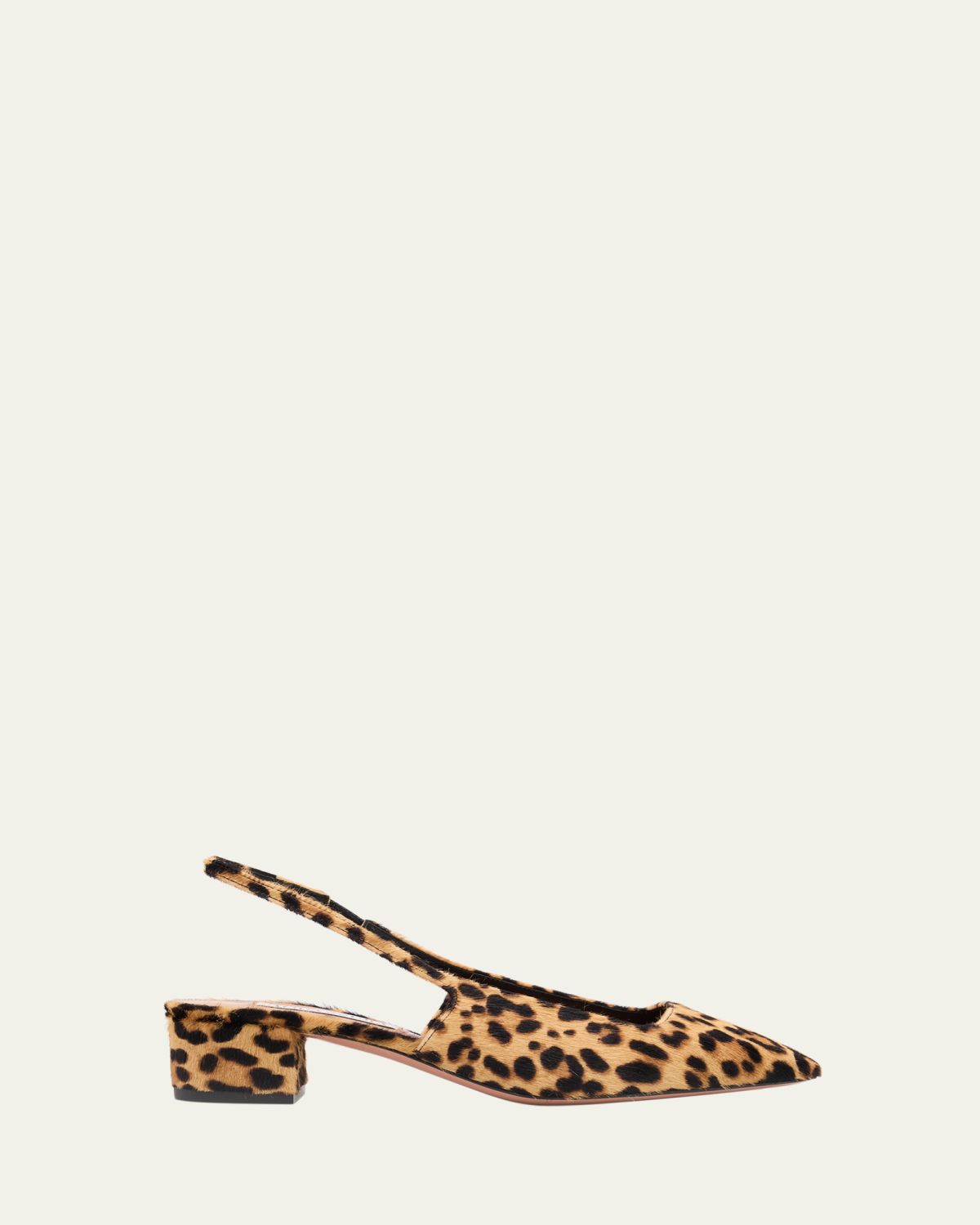 Aquazzura Ginza Leopard-Print Pony Hair Slingback Pumps