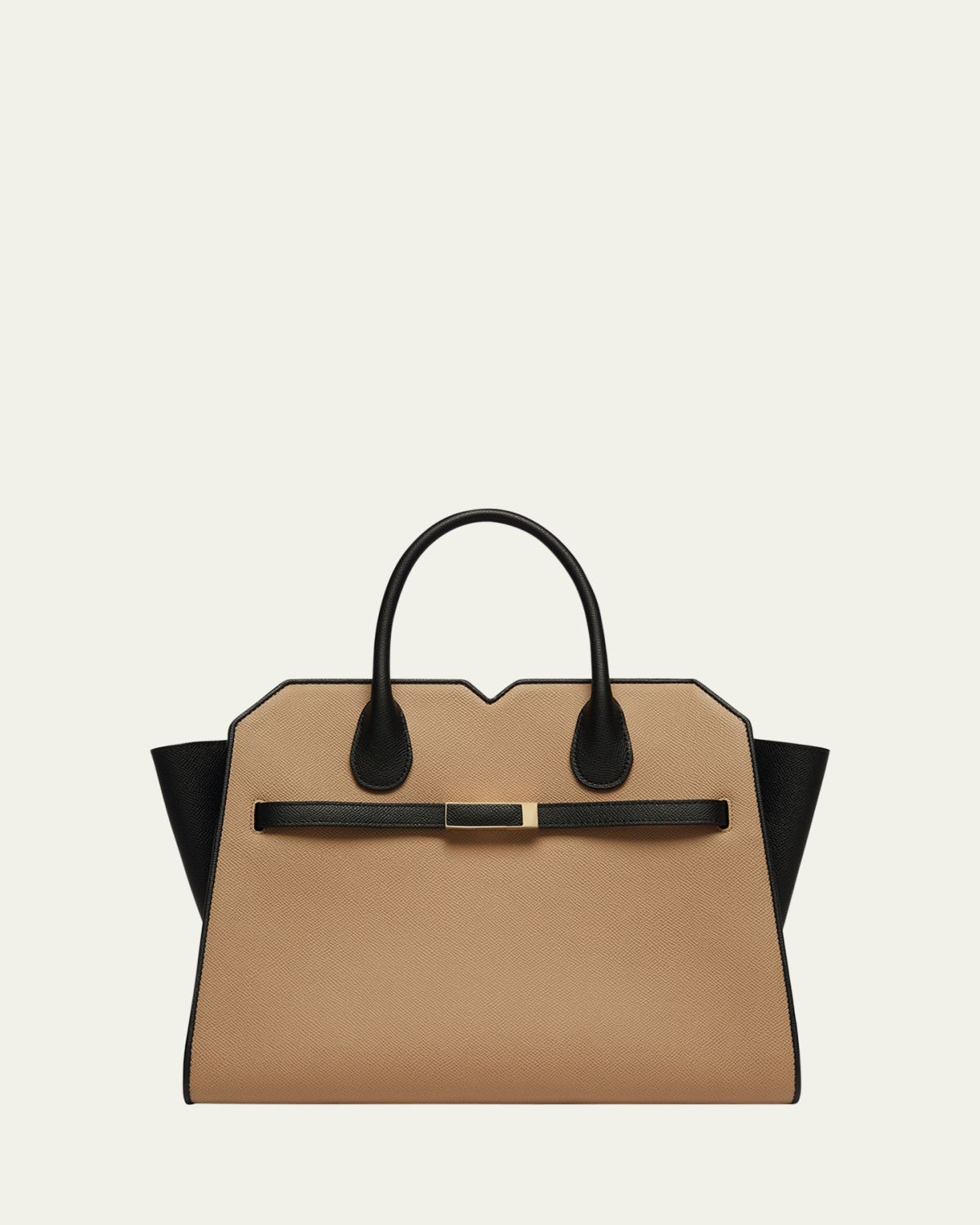 Valextra Milano Bicolor Leather Top-Handle Bag